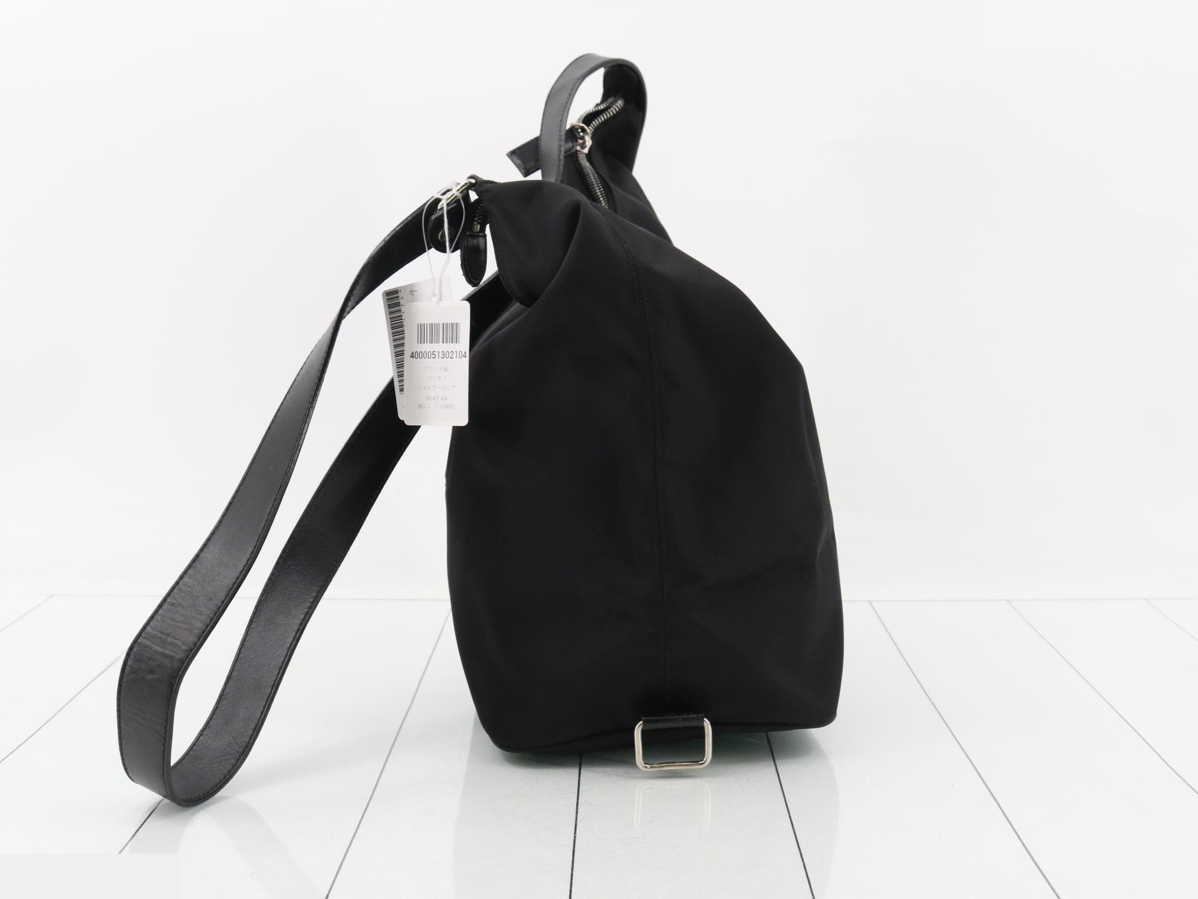 Nylon FF logo shoulder bag, black — view 3
