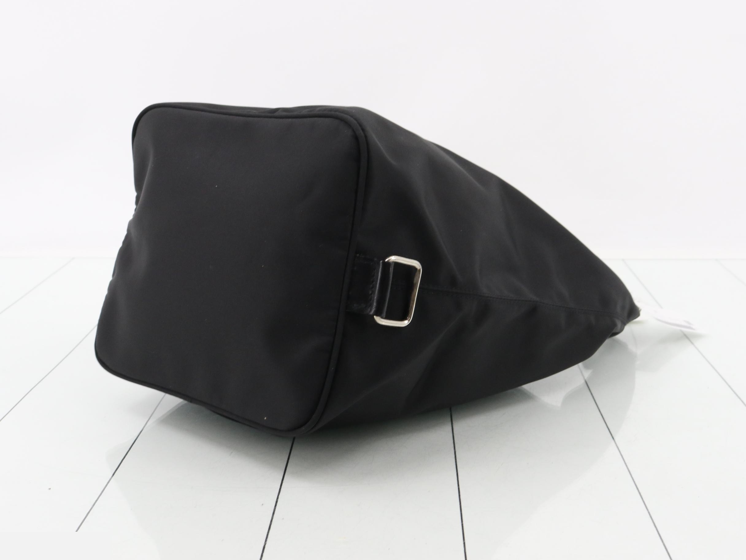 Nylon FF logo shoulder bag, black — view 6