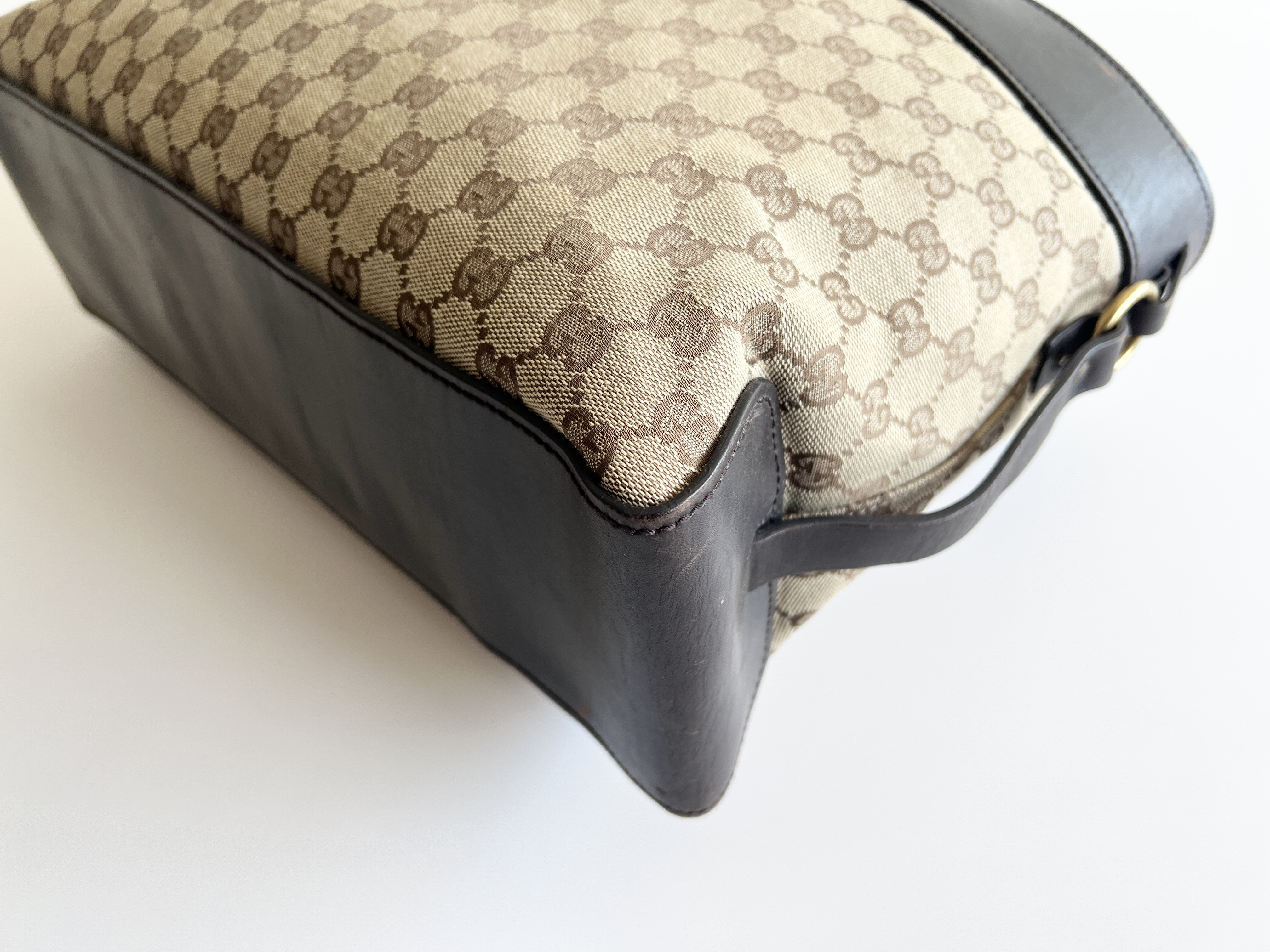 GG Belt Canvas Leather Tote Bag Handbag — view 12