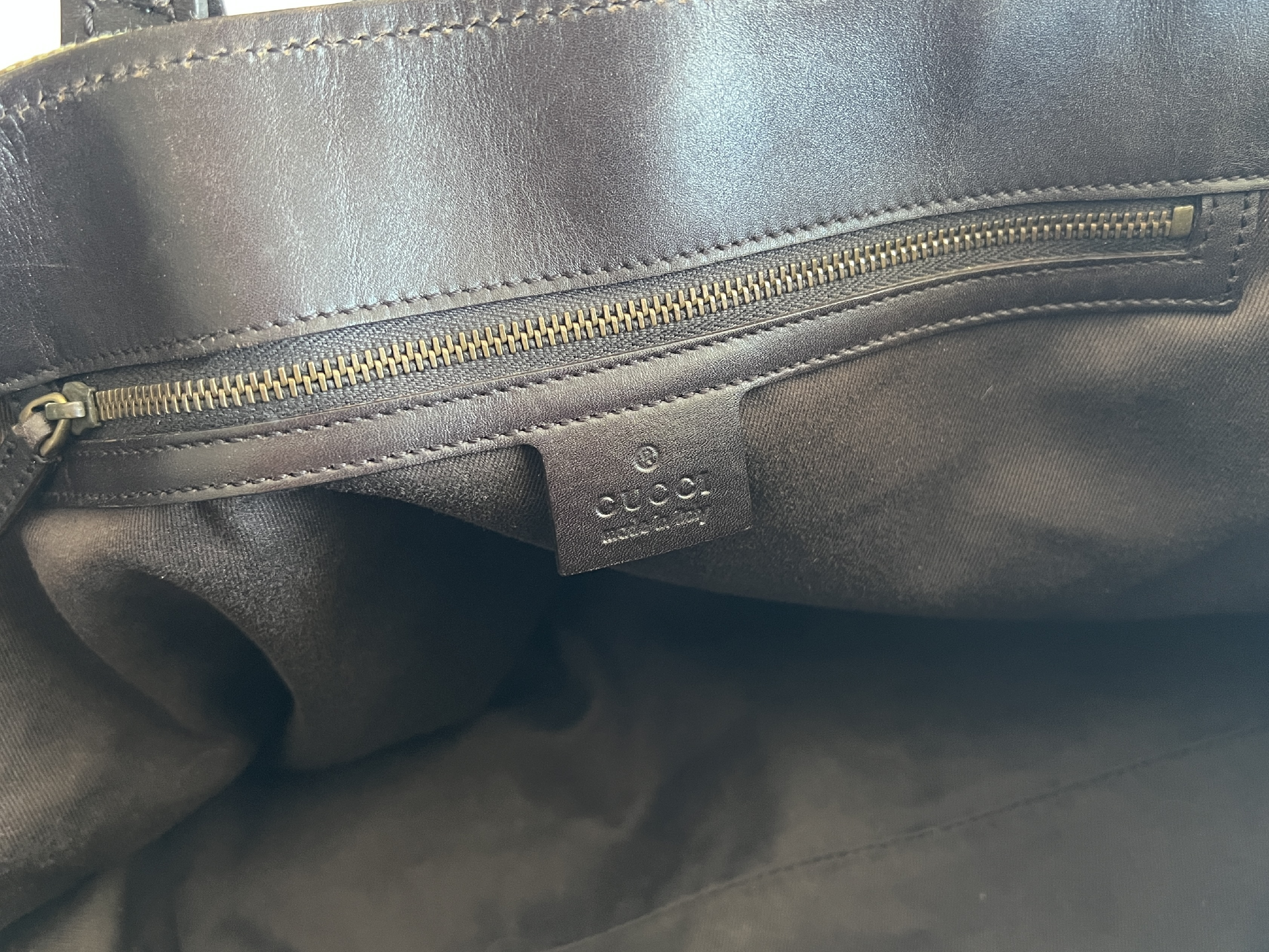 GG Belt Canvas Leather Tote Bag Handbag — view 6