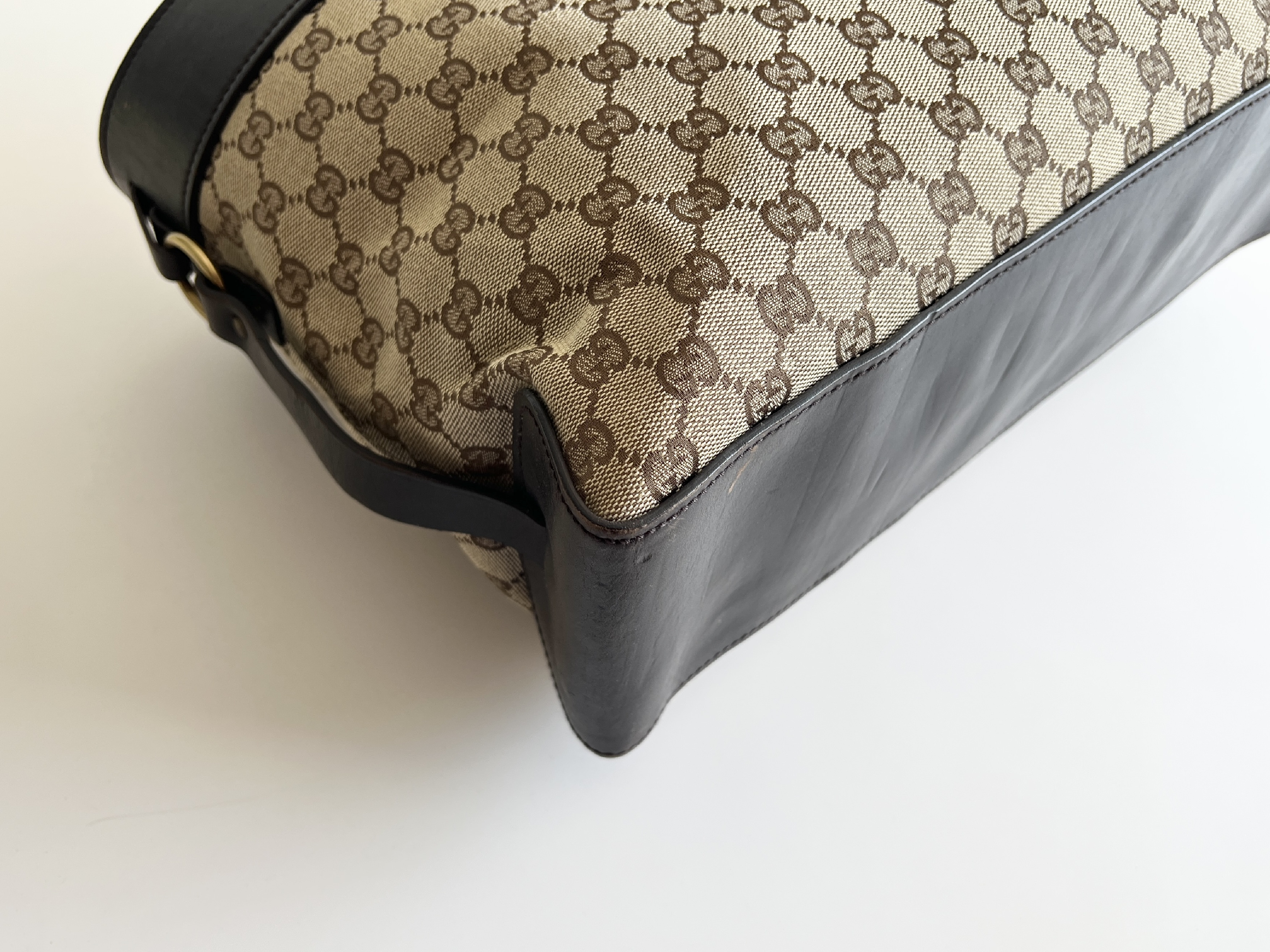 GG Belt Canvas Leather Tote Bag Handbag — view 9