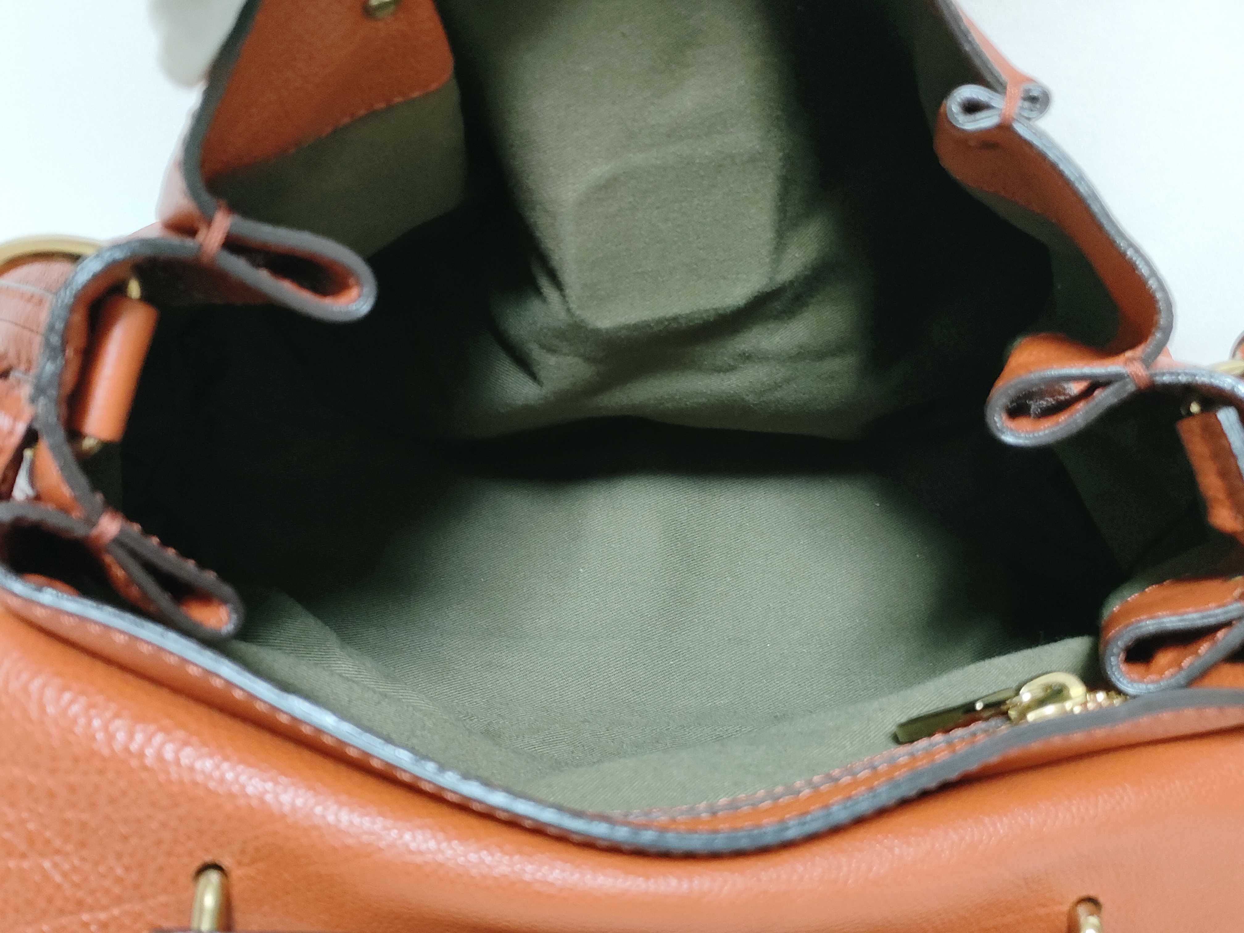 Elsie Leather Handbag, Orange Shoulder Bag — view 12