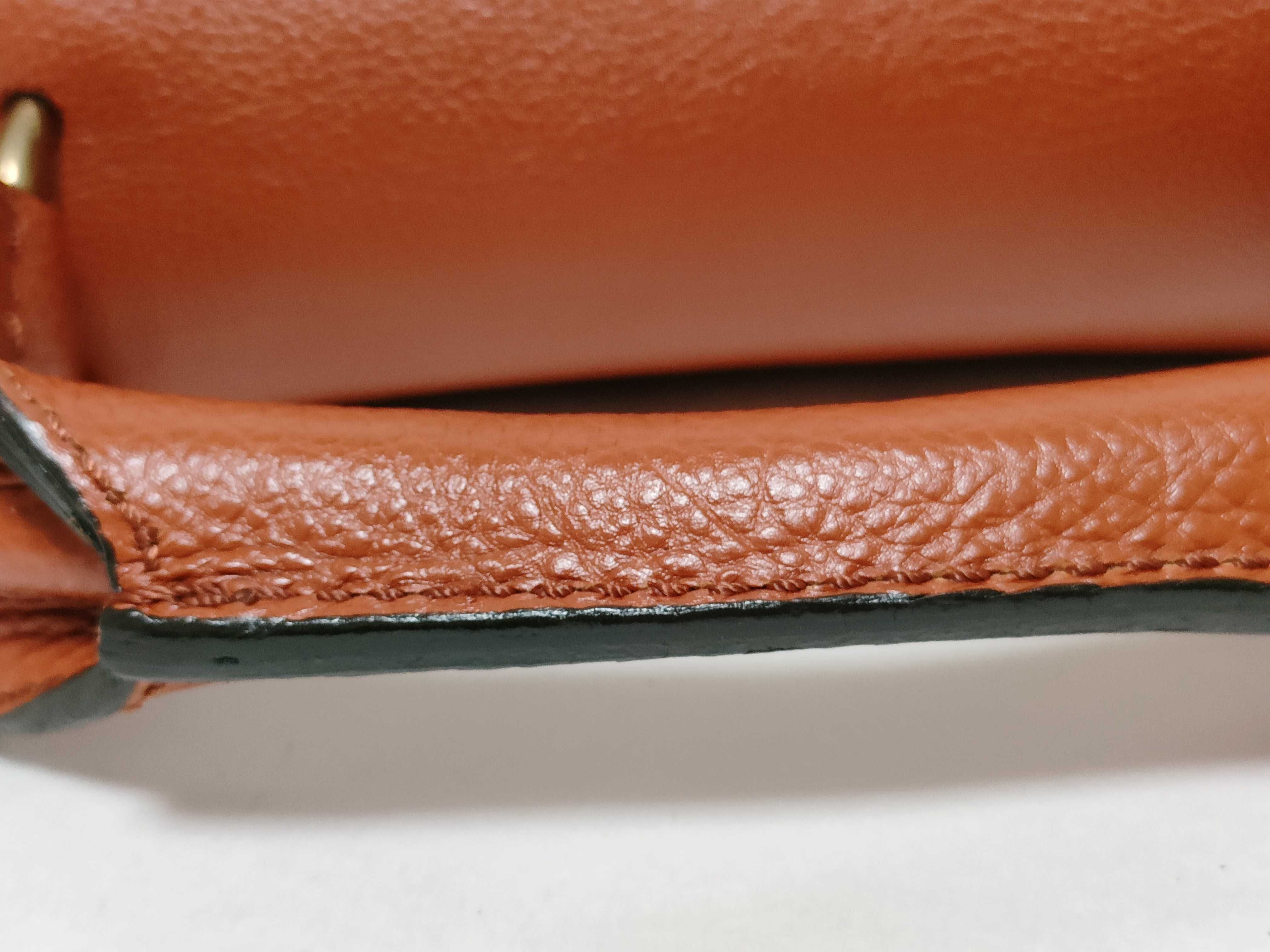 Elsie Leather Handbag, Orange Shoulder Bag — view 4