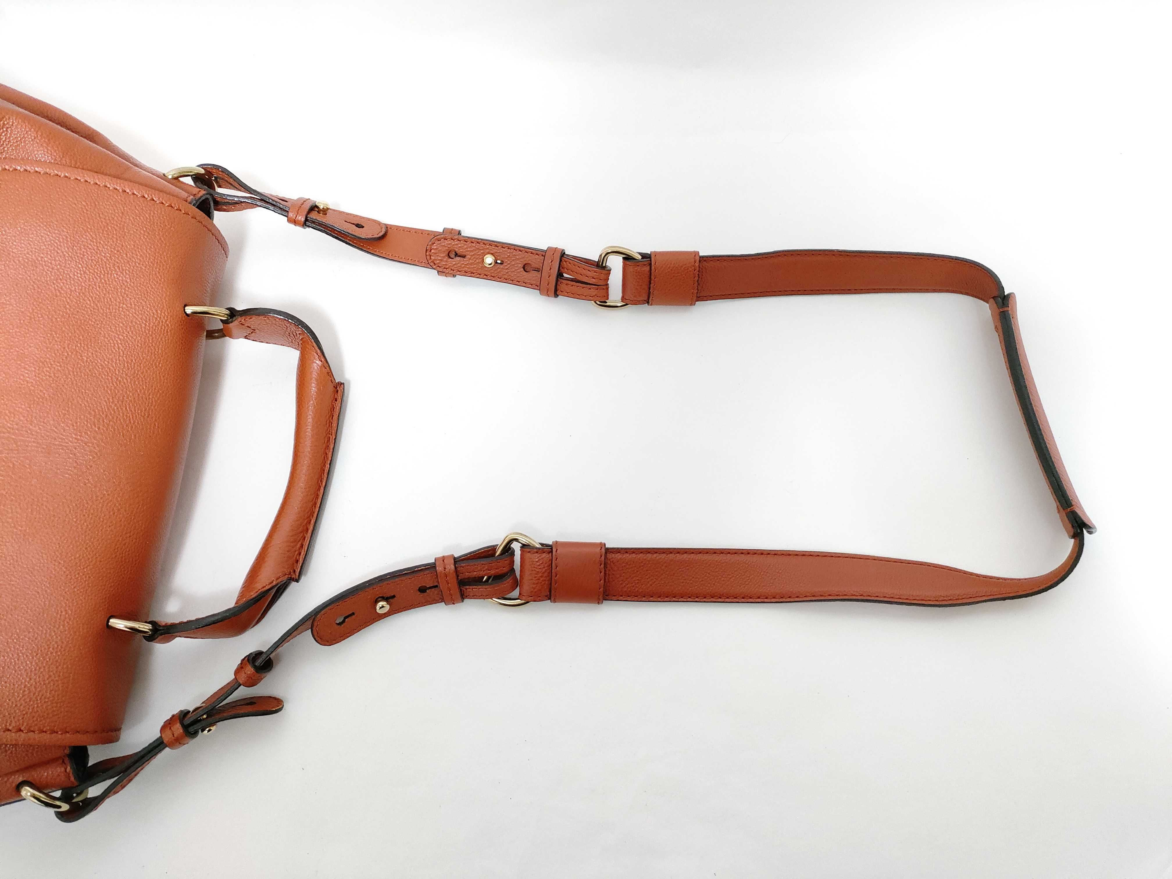 Elsie Leather Handbag, Orange Shoulder Bag — view 6