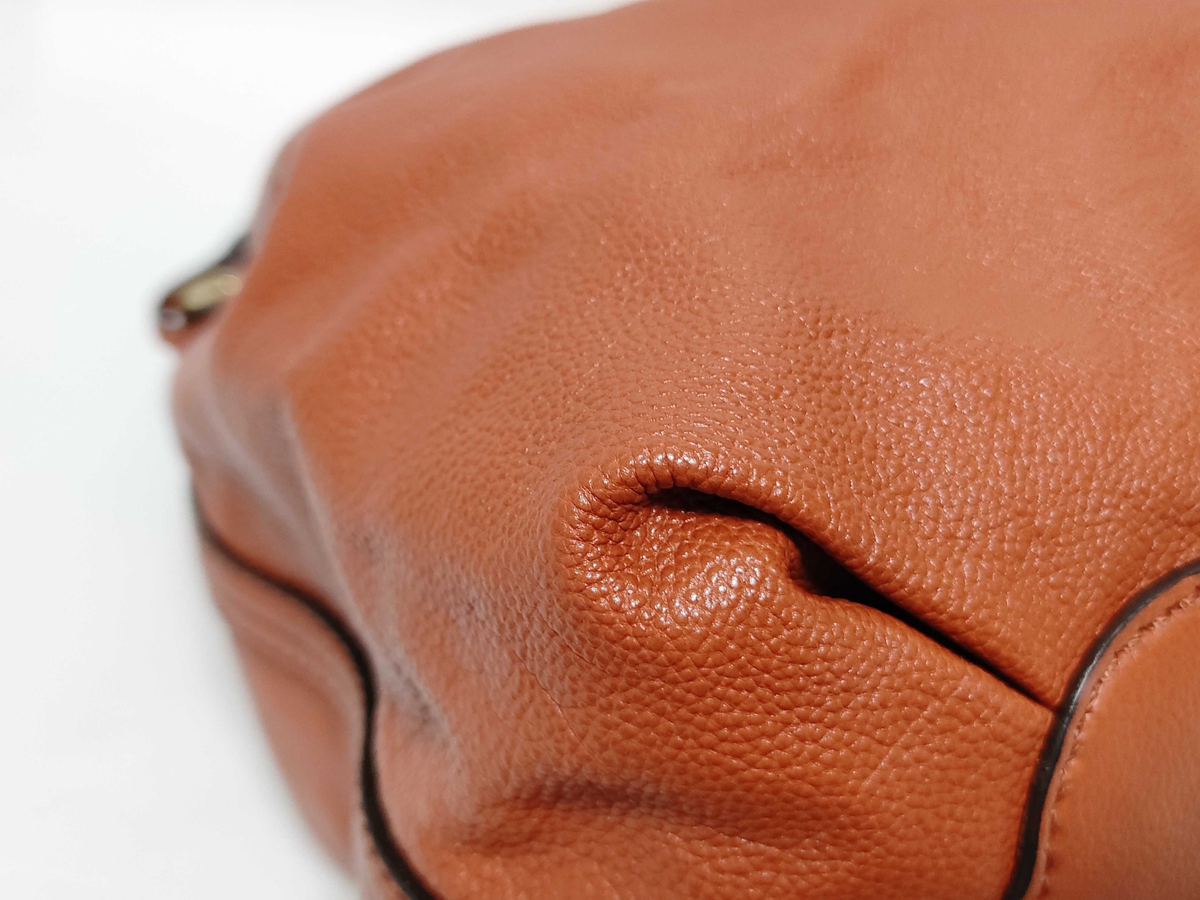 Elsie Leather Handbag, Orange Shoulder Bag — view 7