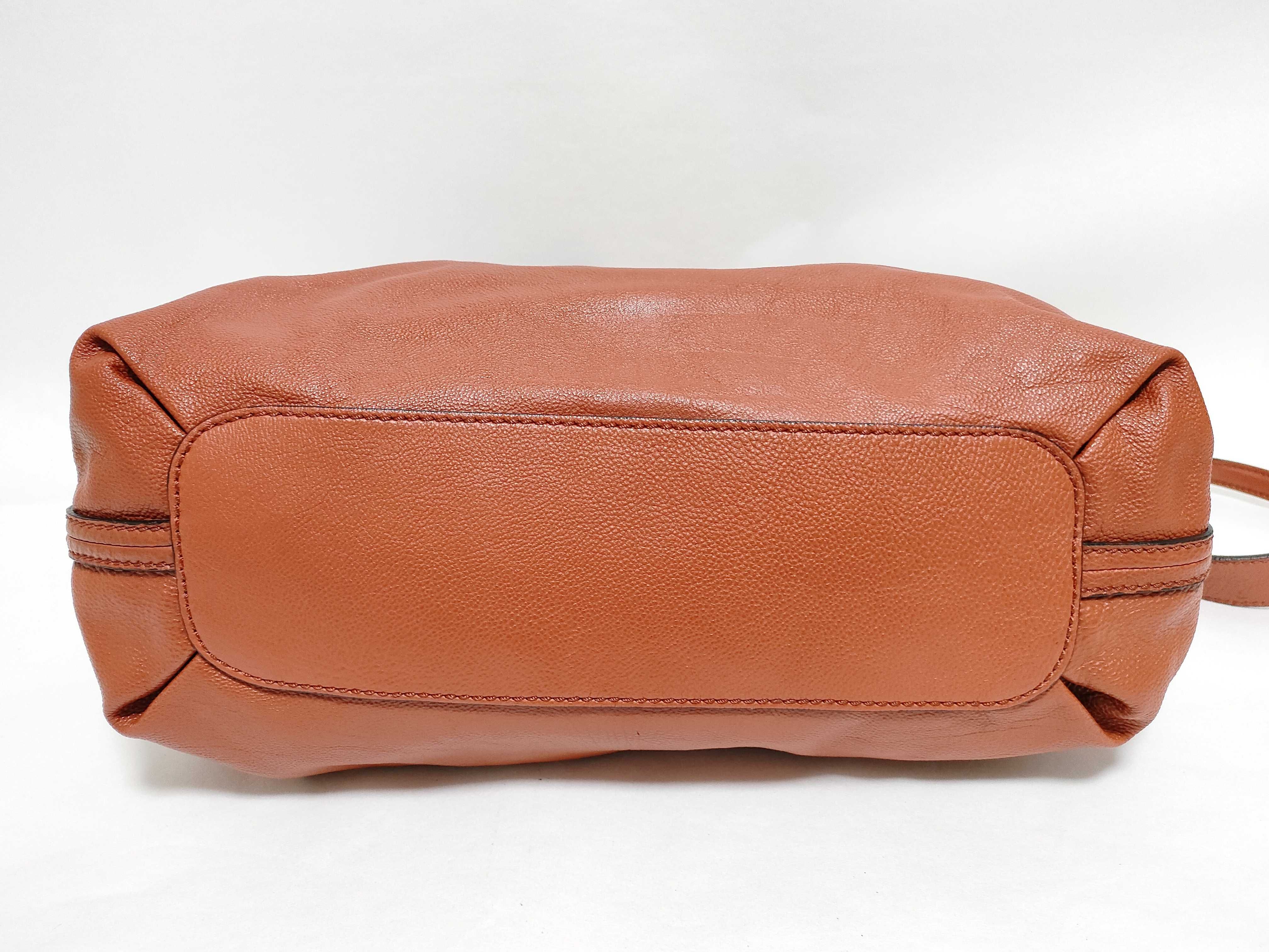 Elsie Leather Handbag, Orange Shoulder Bag — view 8