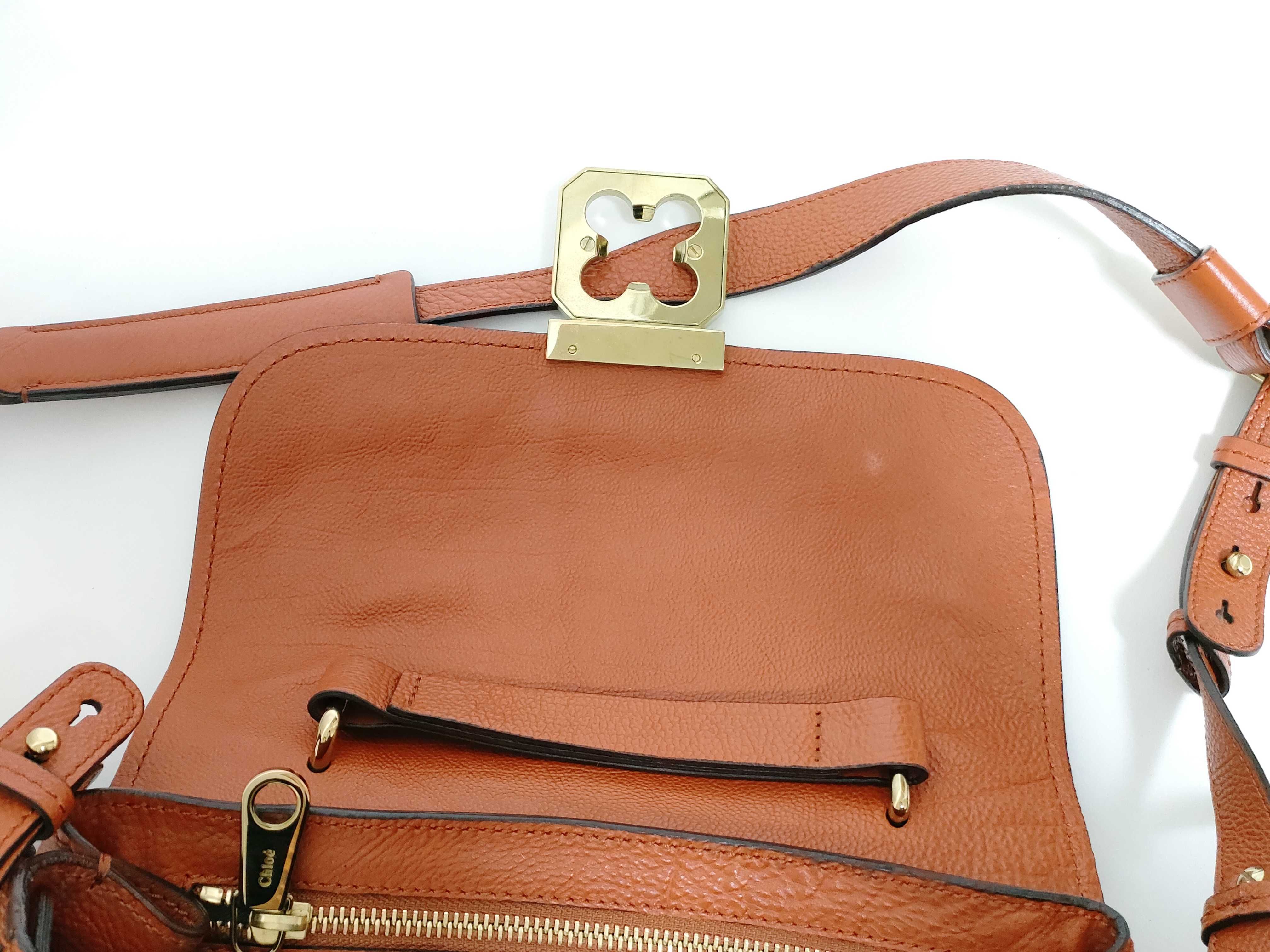 Elsie Leather Handbag, Orange Shoulder Bag — view 9