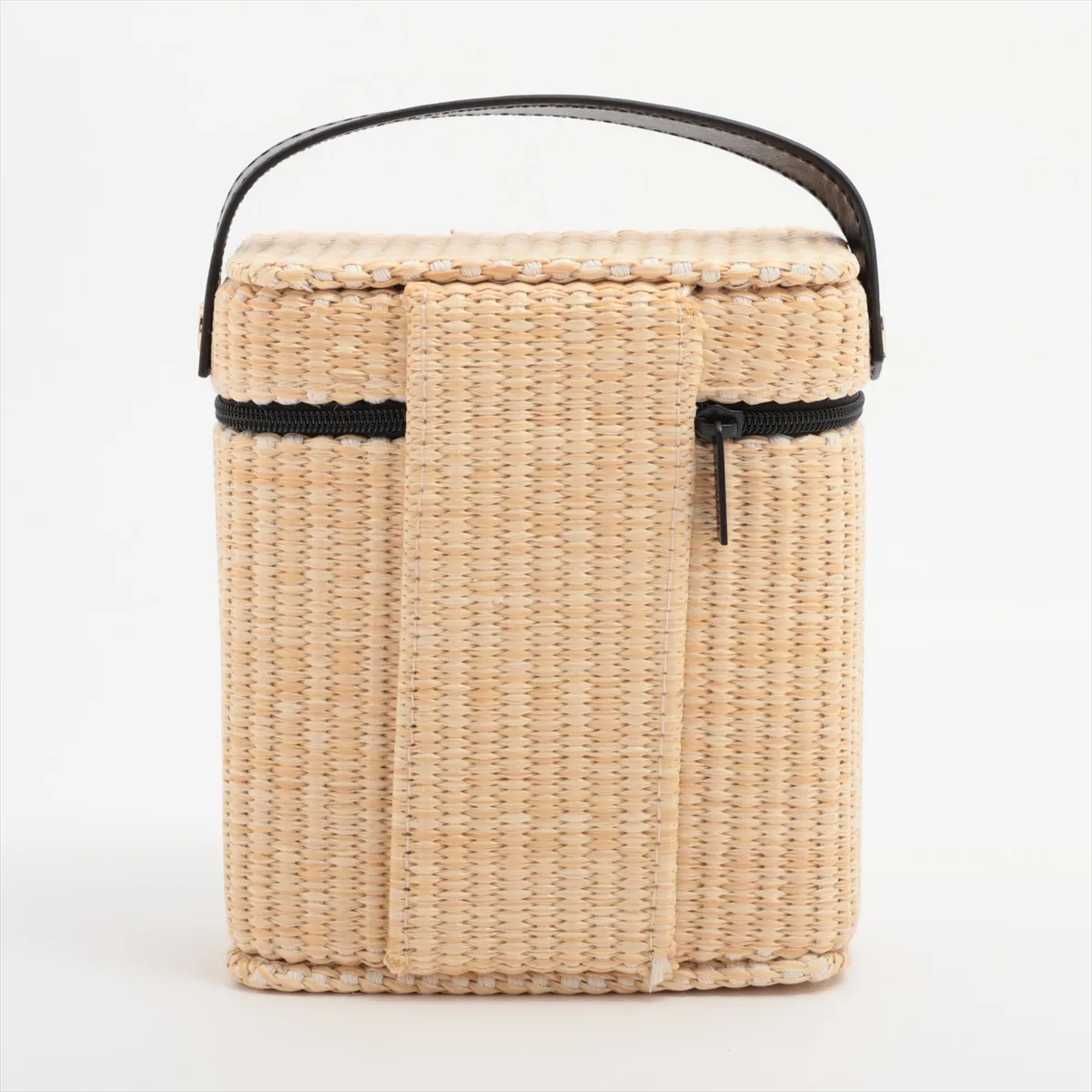 Les Beiges Panier des Essentielles Rattan Pouch Beige Gold Hardware — view 2