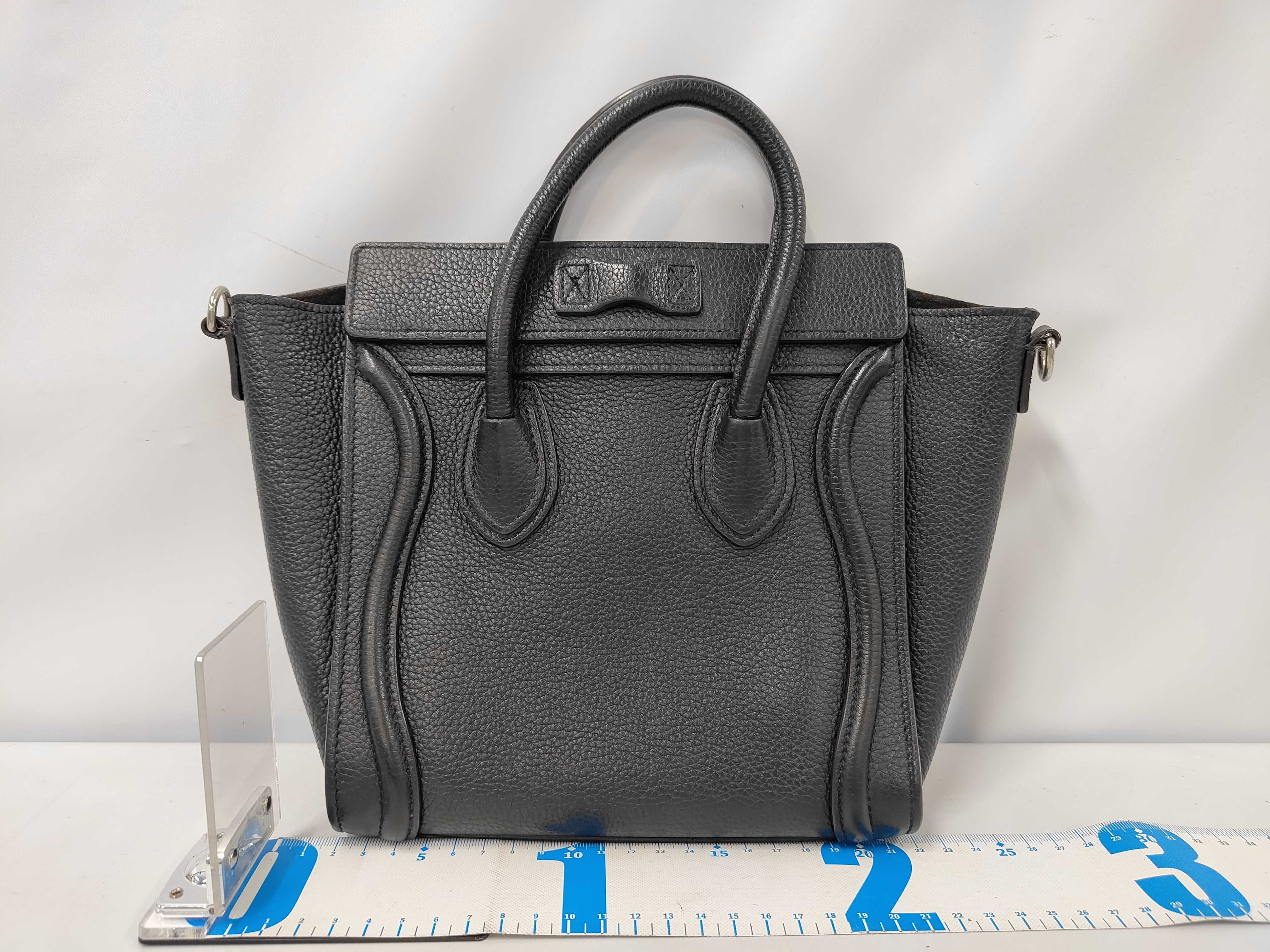 Luggage Nano Shopper Leather Black Handbag — view 2