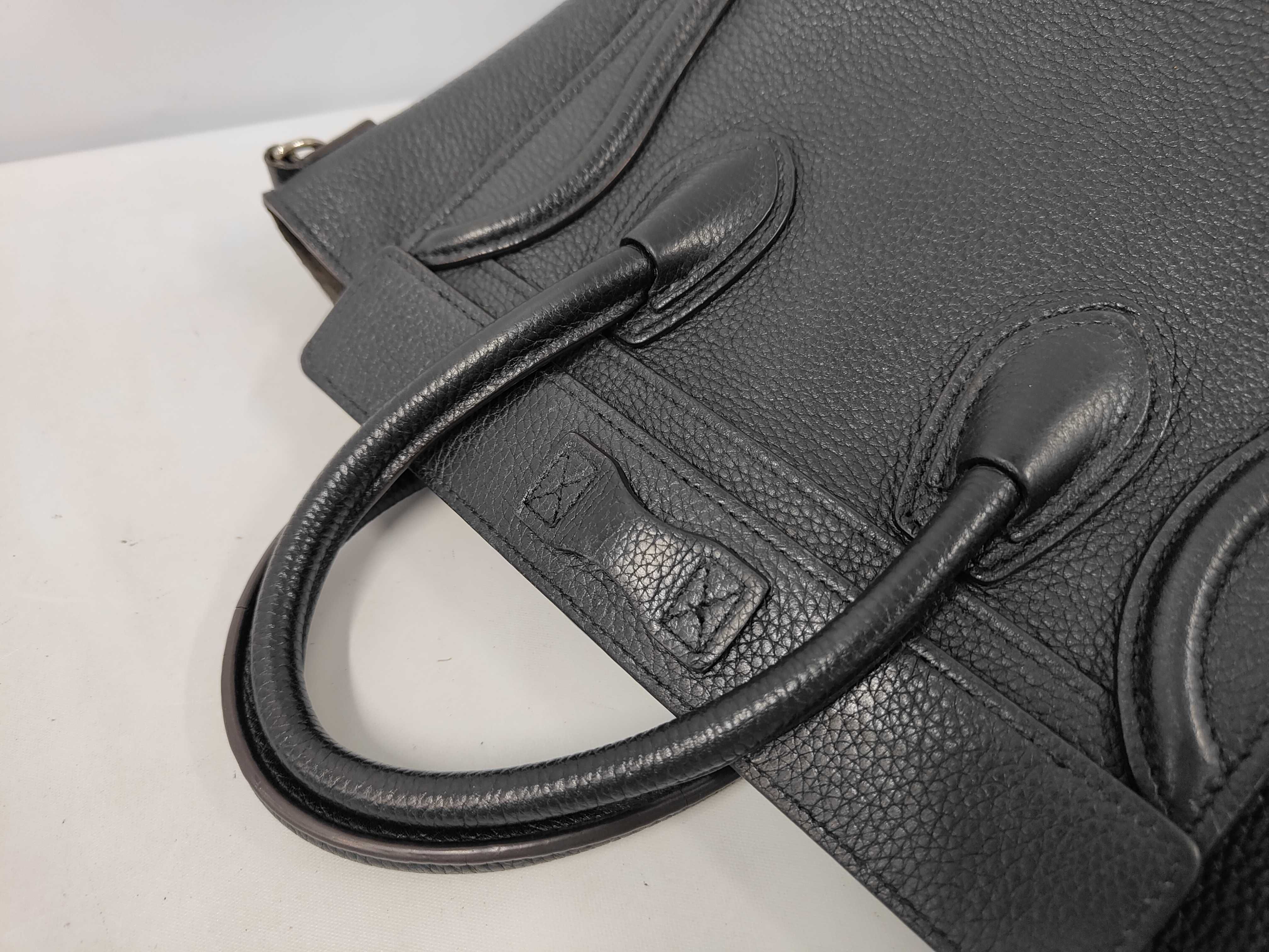Luggage Nano Shopper Leather Black Handbag — view 5