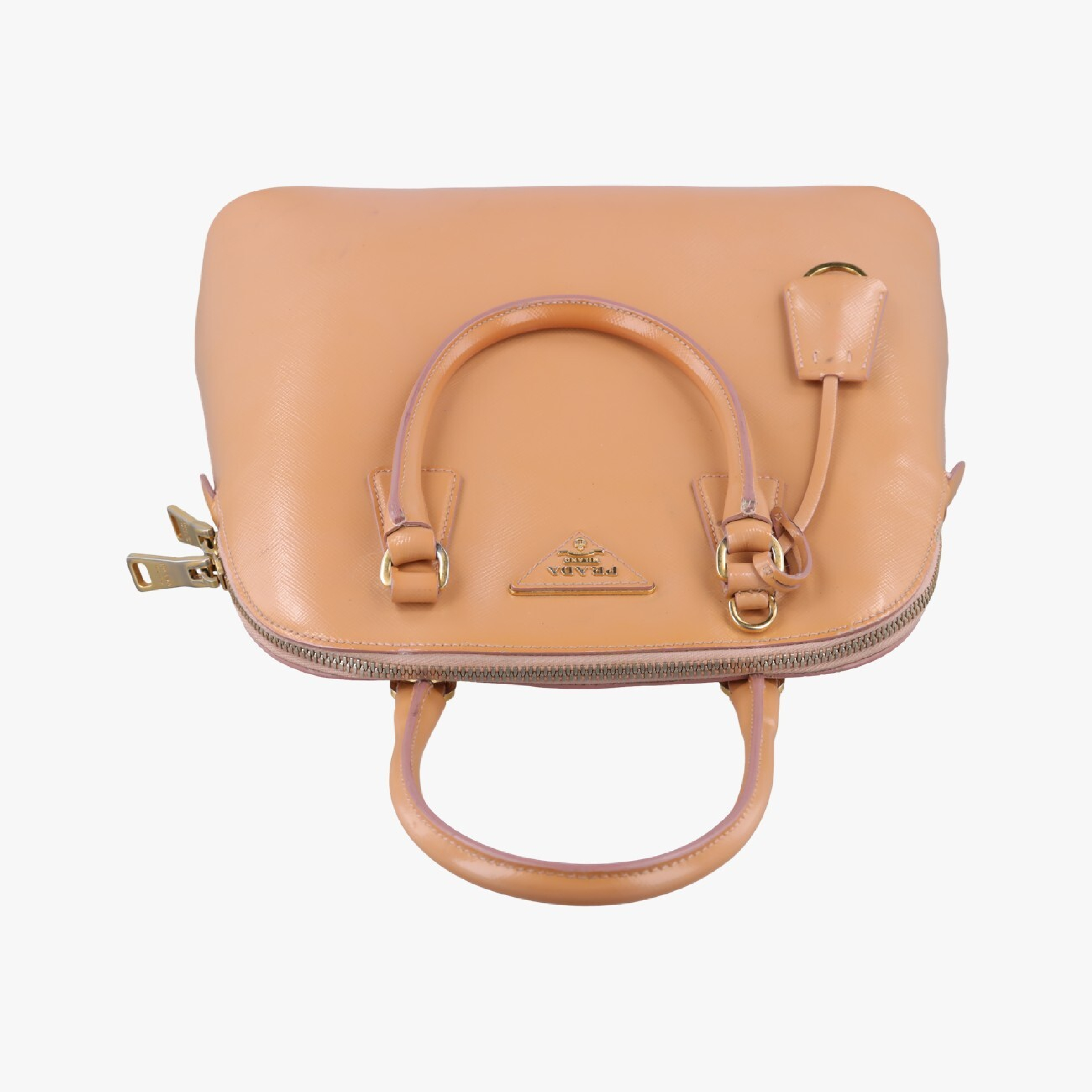Promenade Beige Saffiano Patent BN2567 25 Handbag — view 5