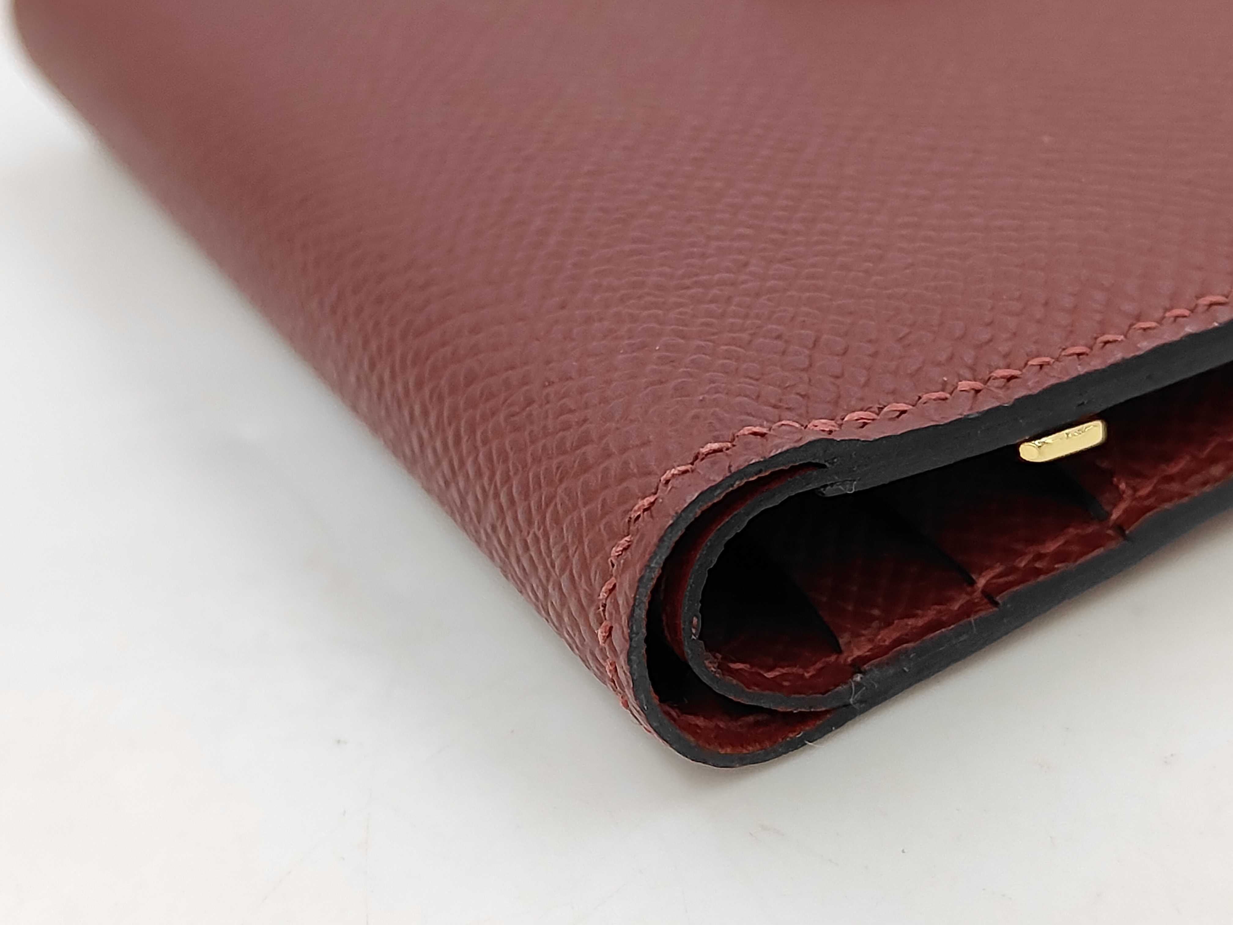Bearn Compact Wallet, Rouge H, Veau Epsom Leather, W Stamp: 2024 Model — view 8