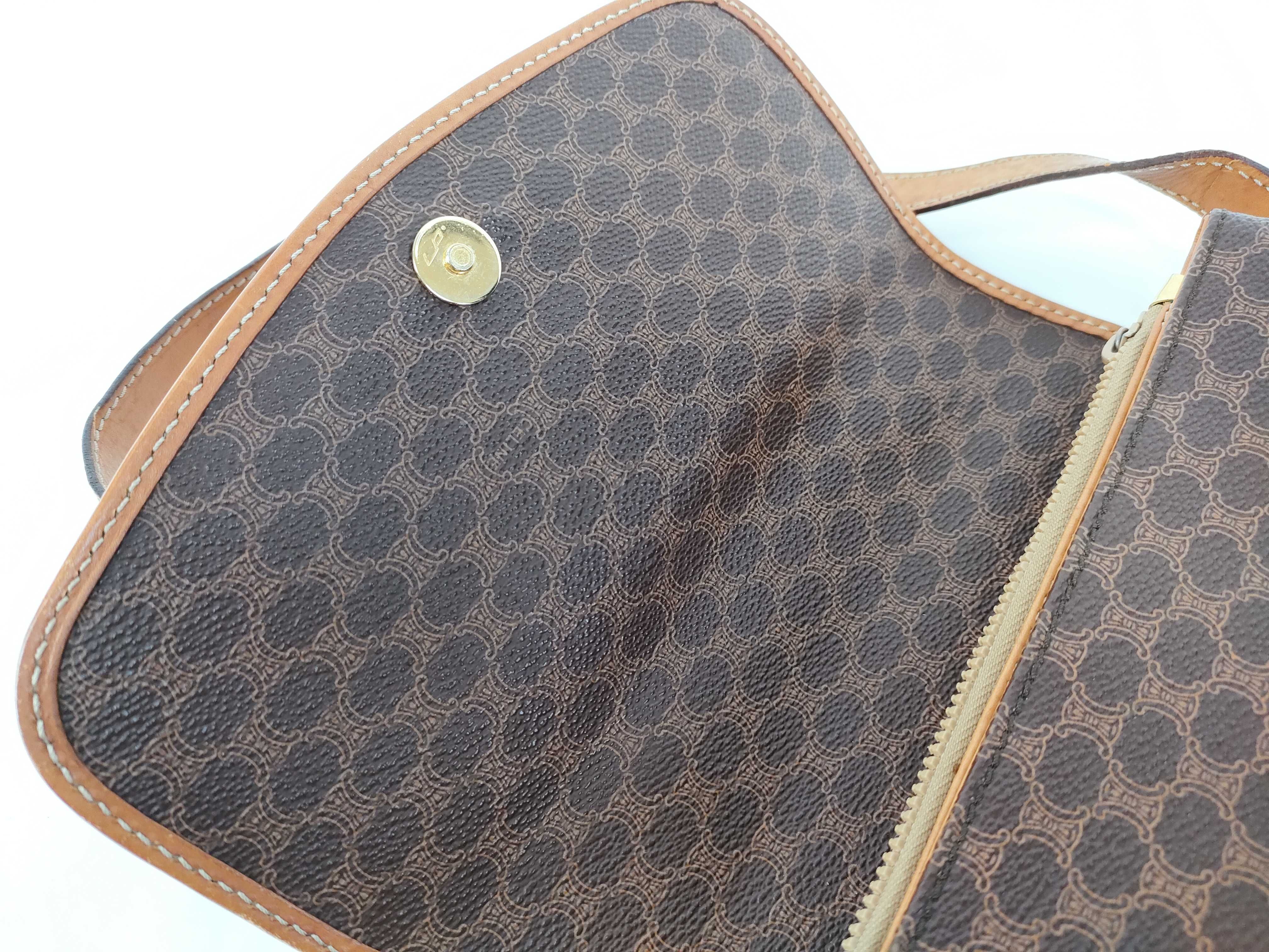 Macadam Pattern Leather Shoulder Bag — view 9