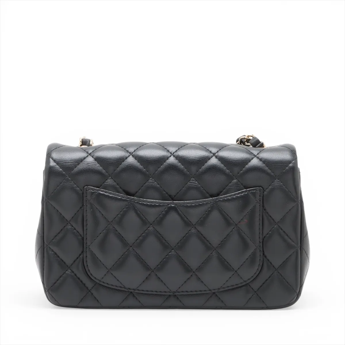 [Individually packaged] Chanel Mini Matelassé 20 Lambskin Single Flap Single Chain Bag, Black with Gold Hardware, LX5GHU87, Random Plate, A69900 — view 2