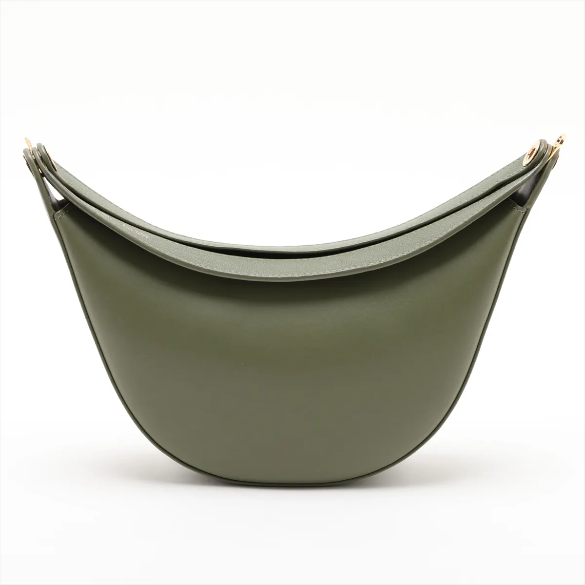 Luna Leather Shoulder Bag, Green — view 2
