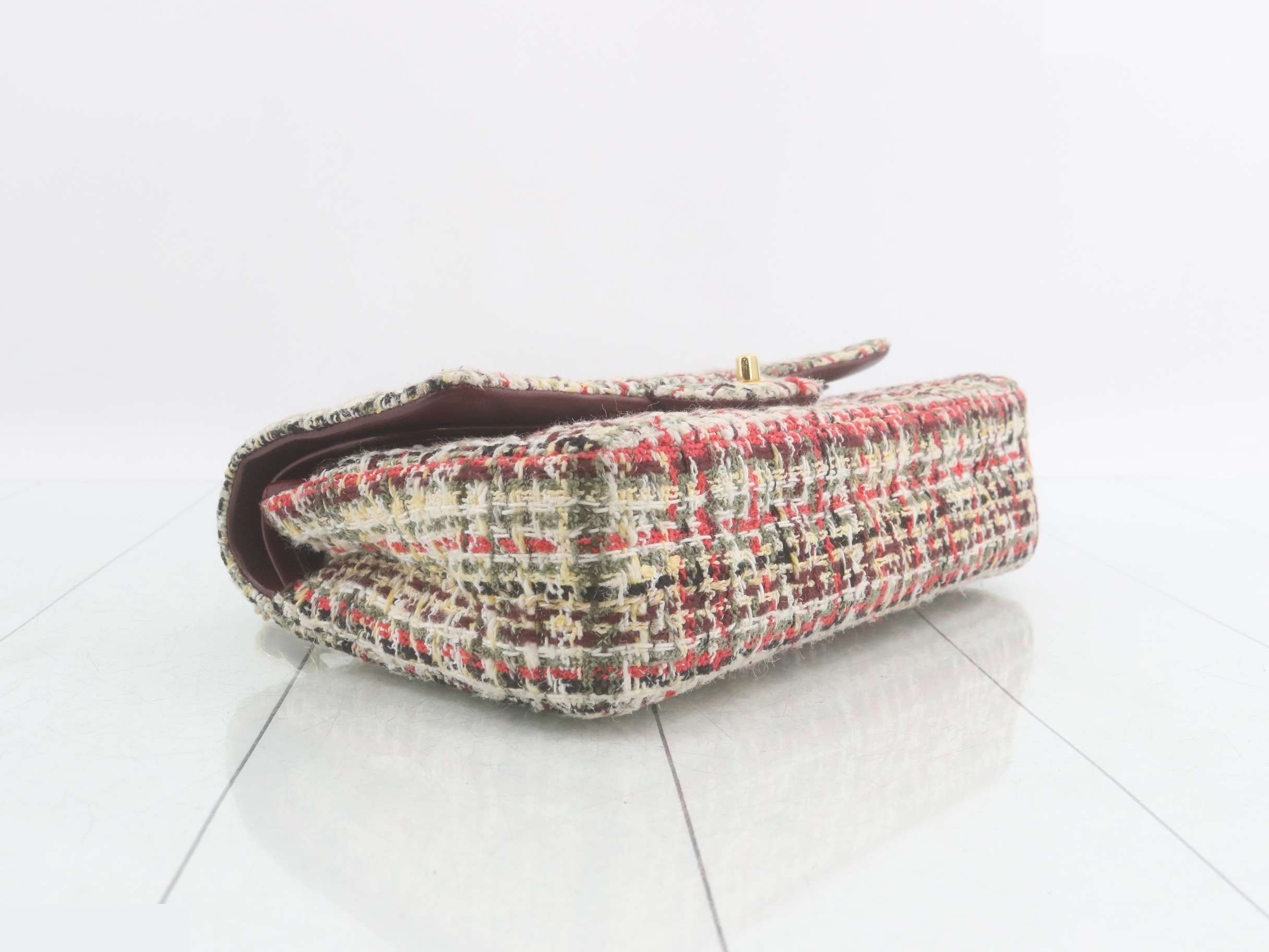 Matelassé 25 Tweed Multicolor Double Flap Chain Shoulder Bag (Random Selection) — view 4