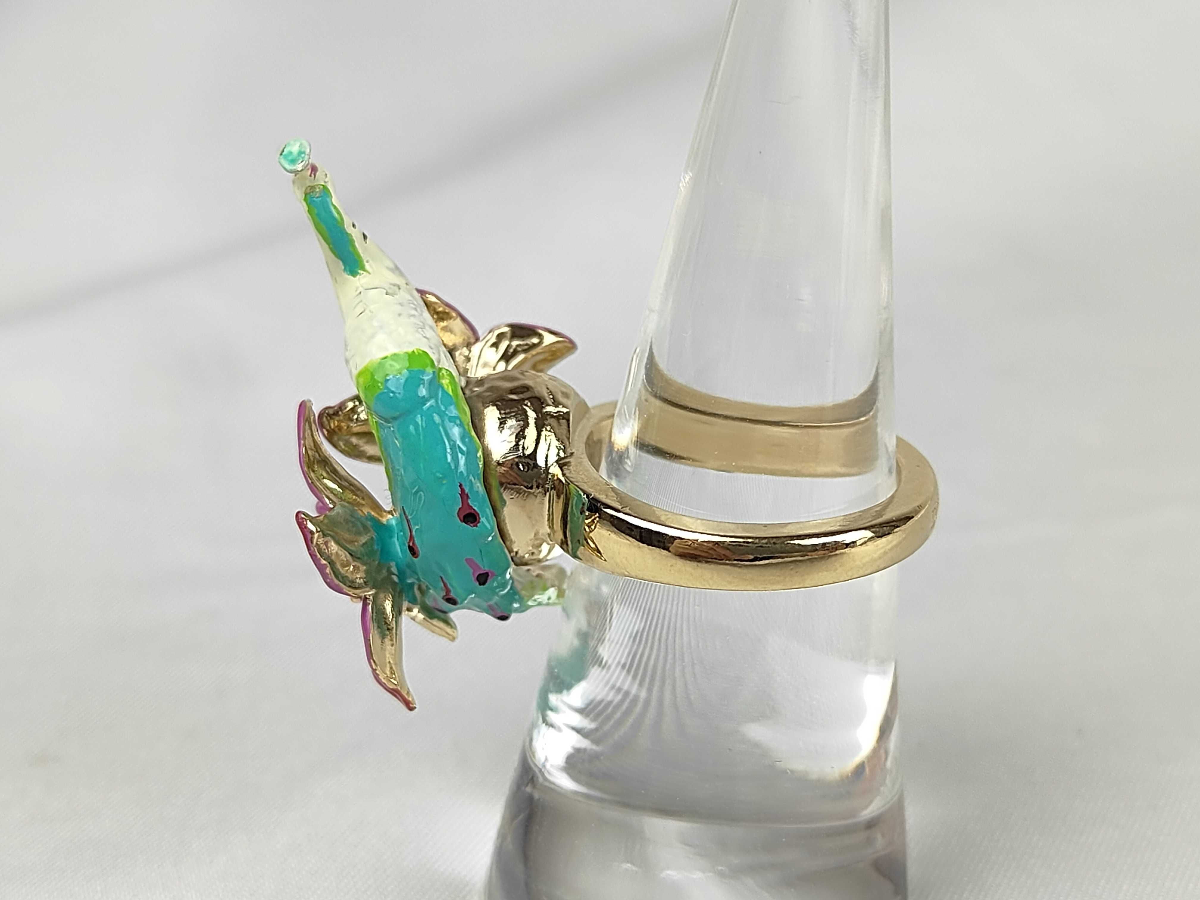 Bird/Flower Motif Ring, Size M — view 4