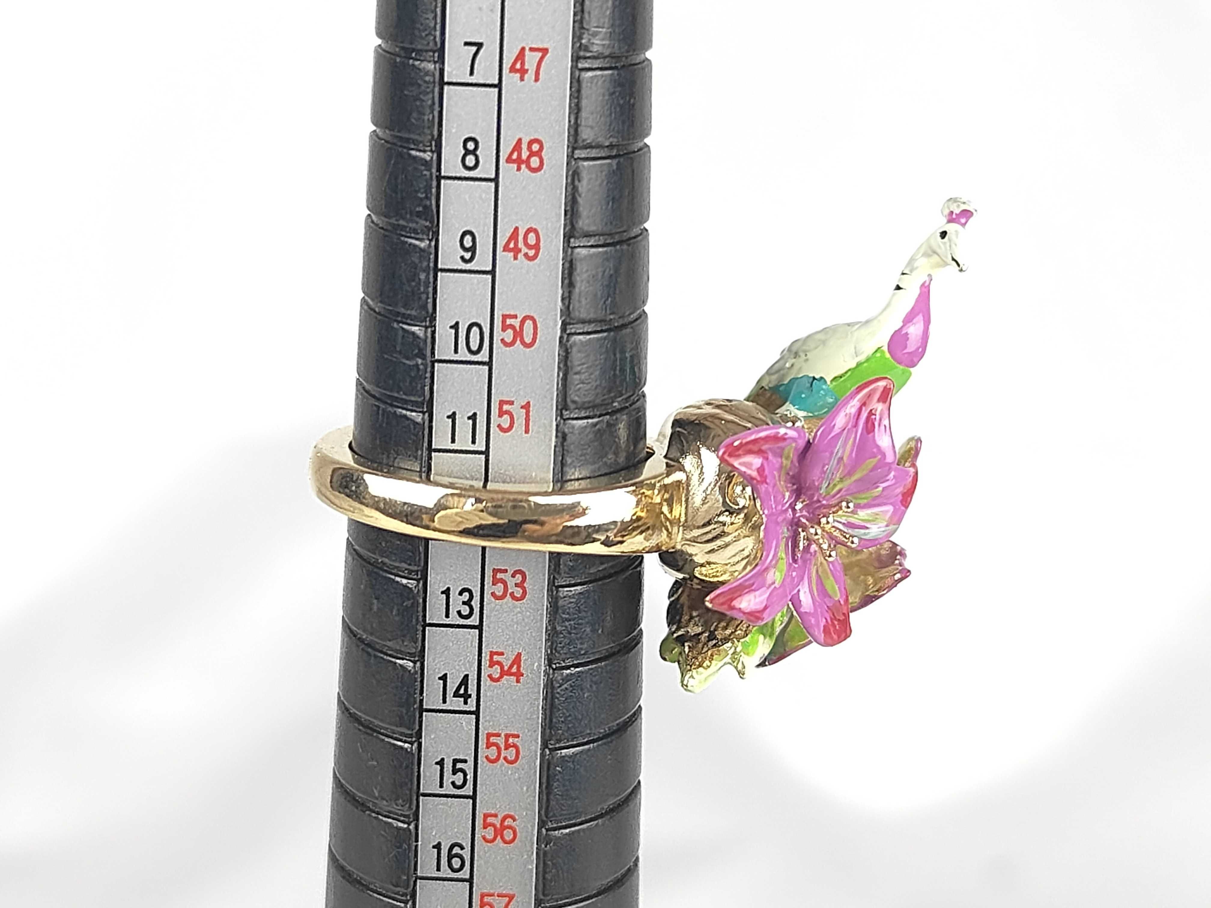 Bird/Flower Motif Ring, Size M — view 8