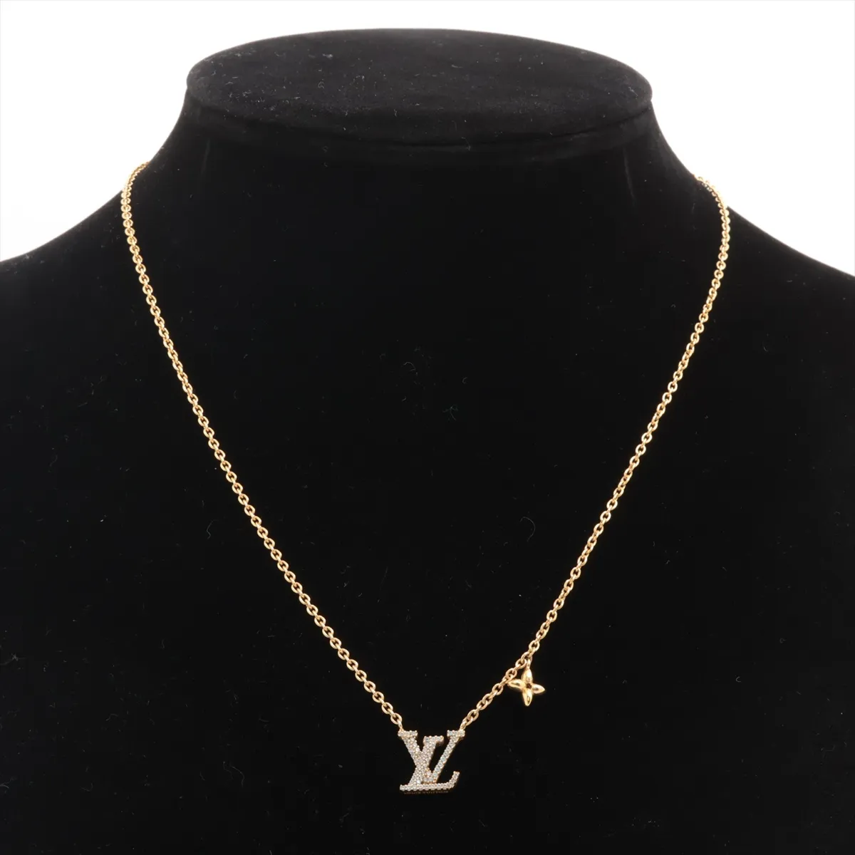 M00596 Collier LV Iconic VA2284 Necklace, GP x Rhinestone, Gold, — view 5