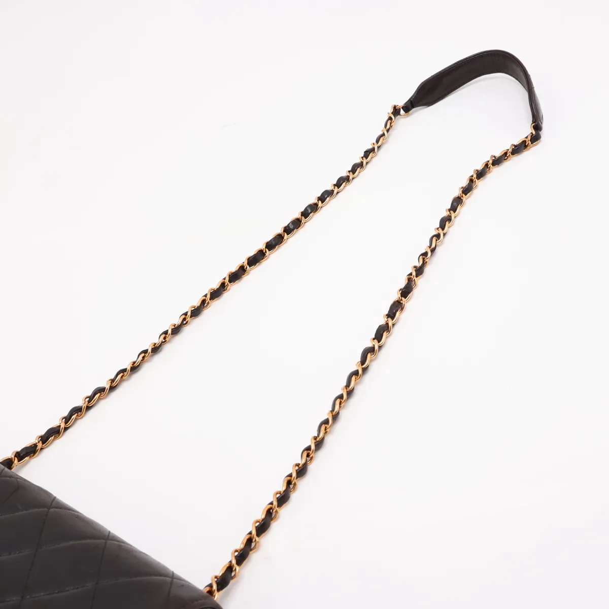 Matelassé Lambskin Single Flap Single Chain Bag, Black with Gold Hardware, 4361571, Series 4 — view 5