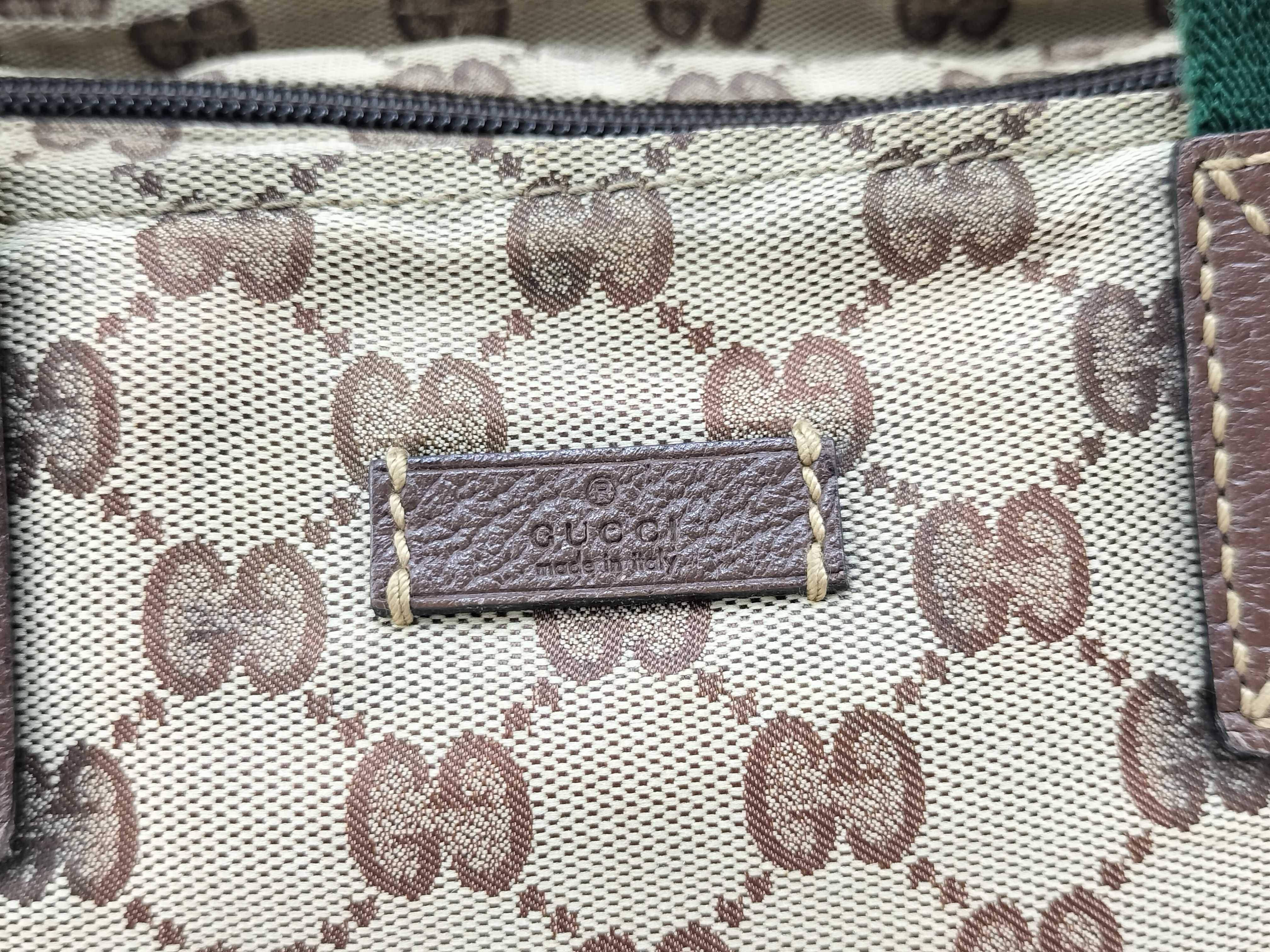 GG Canvas Handbag, Gucci 131223, AACD Standard Compliant, Nylon, Beige Handbag — view 5