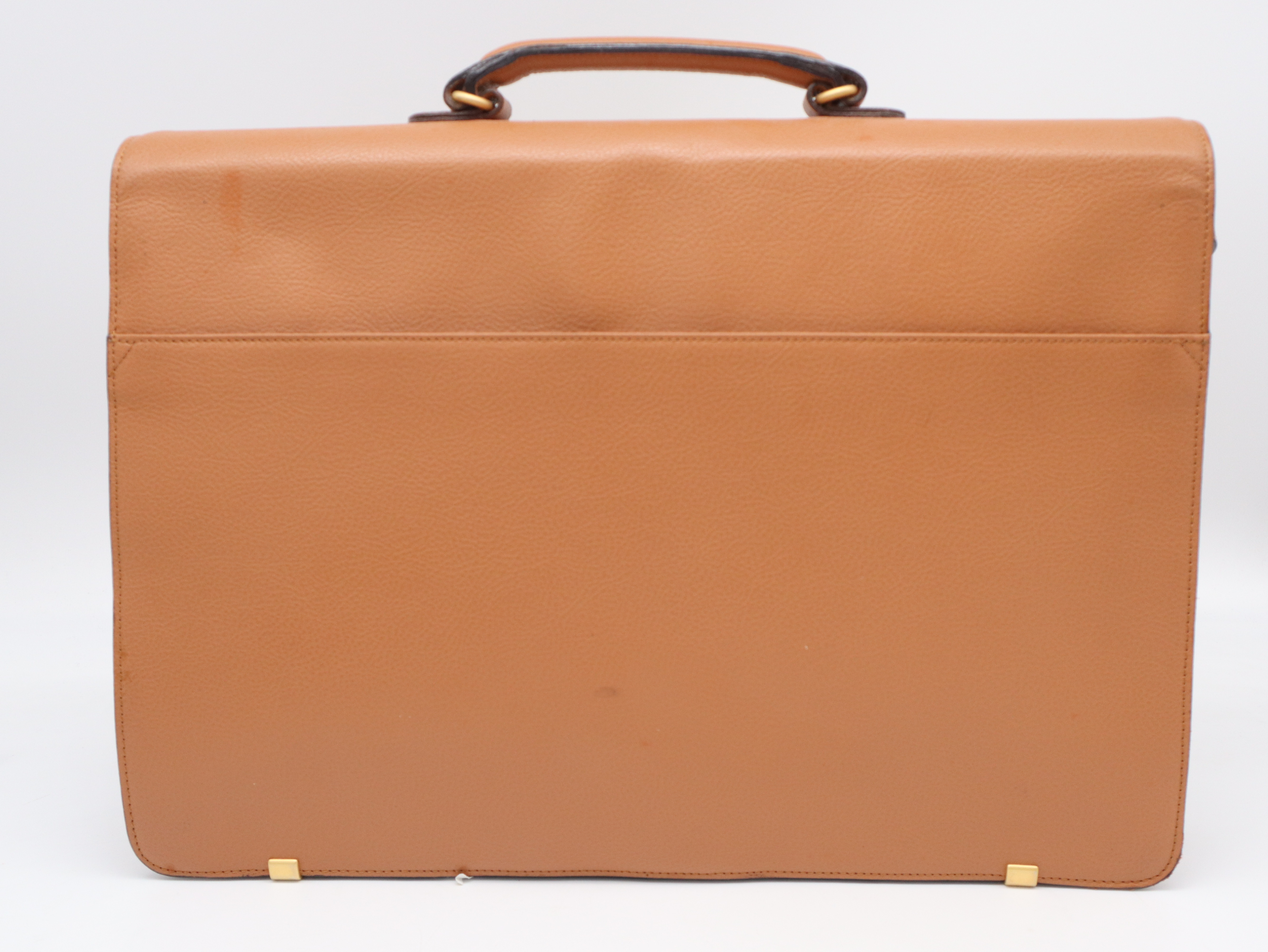 Leather Briefcase, Brown, Business Bag — view 2