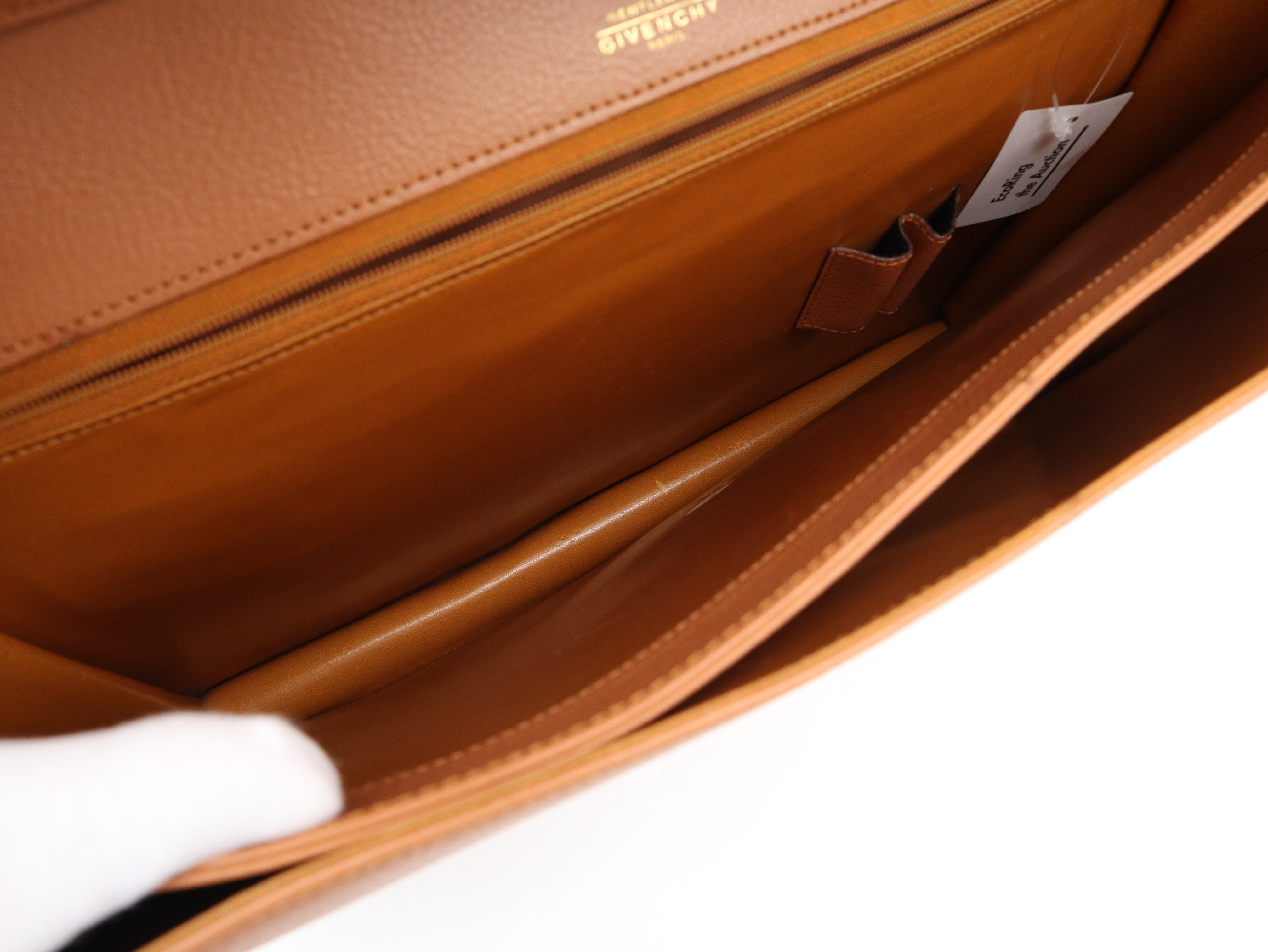 Leather Briefcase, Brown, Business Bag — view 10