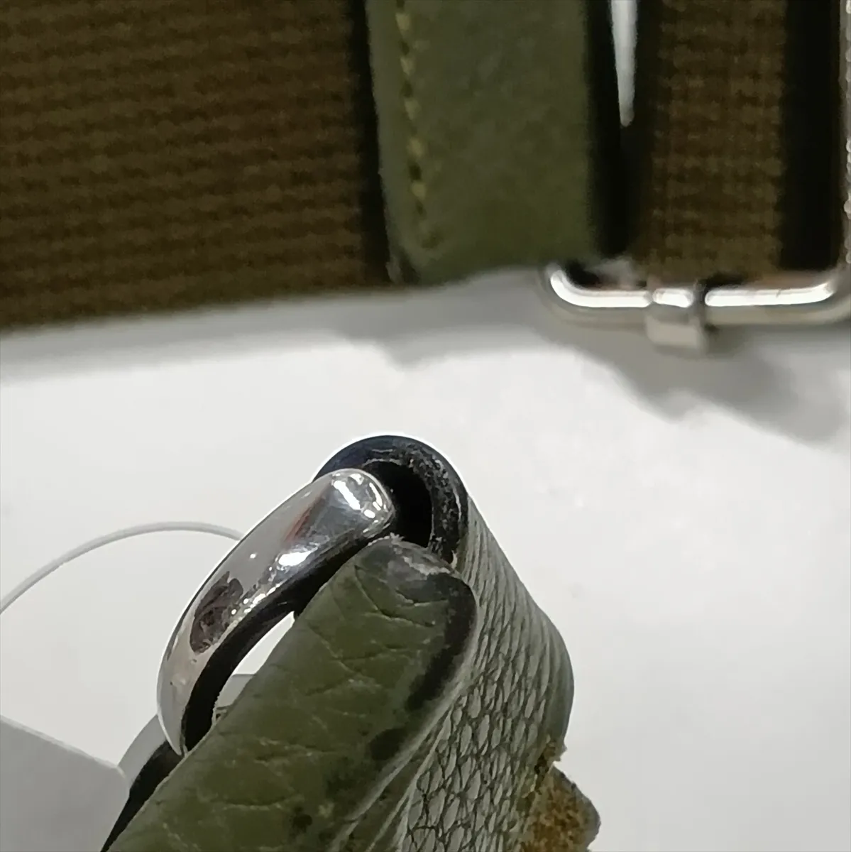 Evelyne 3 29 PM Taurillon Maurice Olive Green Silver Hardware C: 2018 — view 11