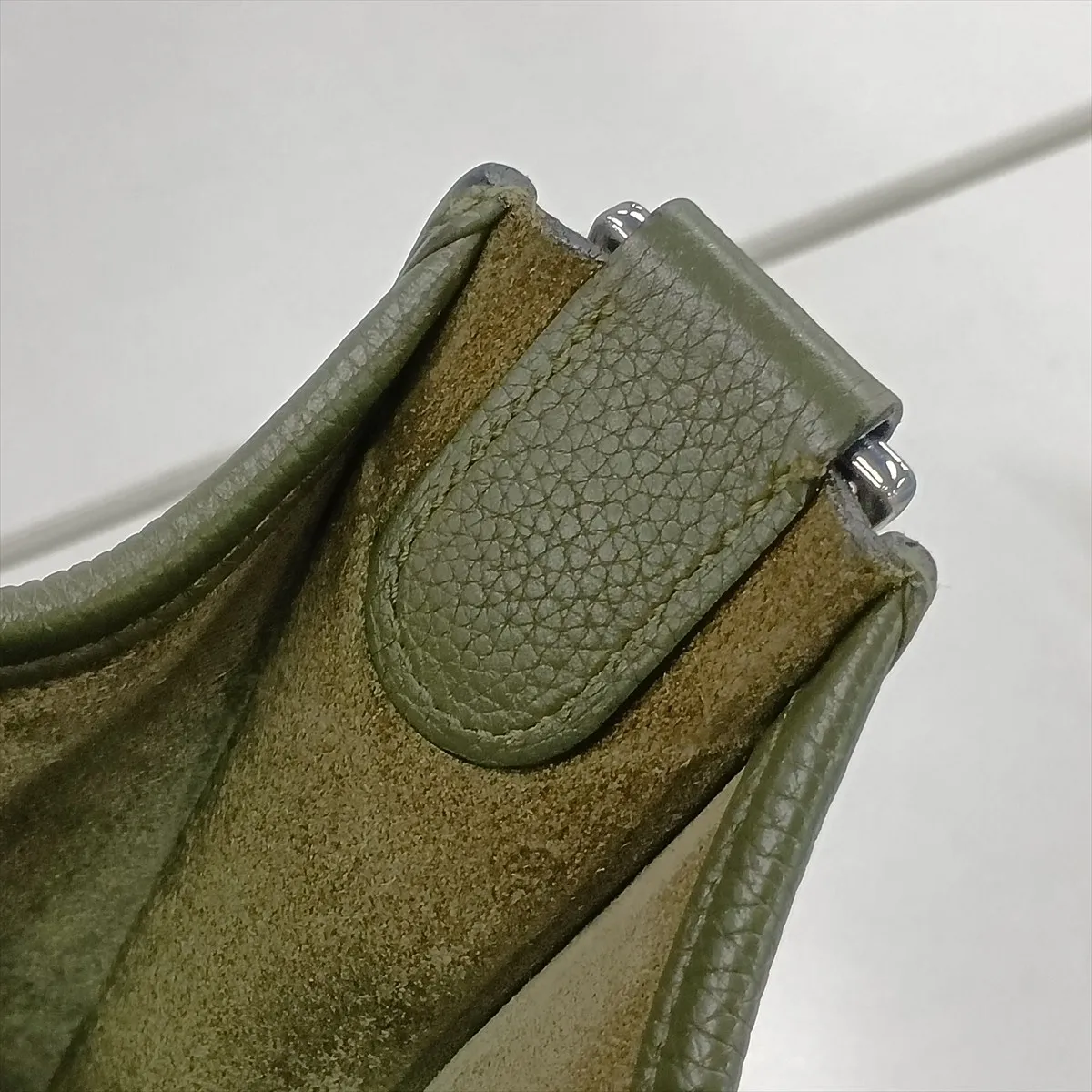 Evelyne 3 29 PM Taurillon Maurice Olive Green Silver Hardware C: 2018 — view 14