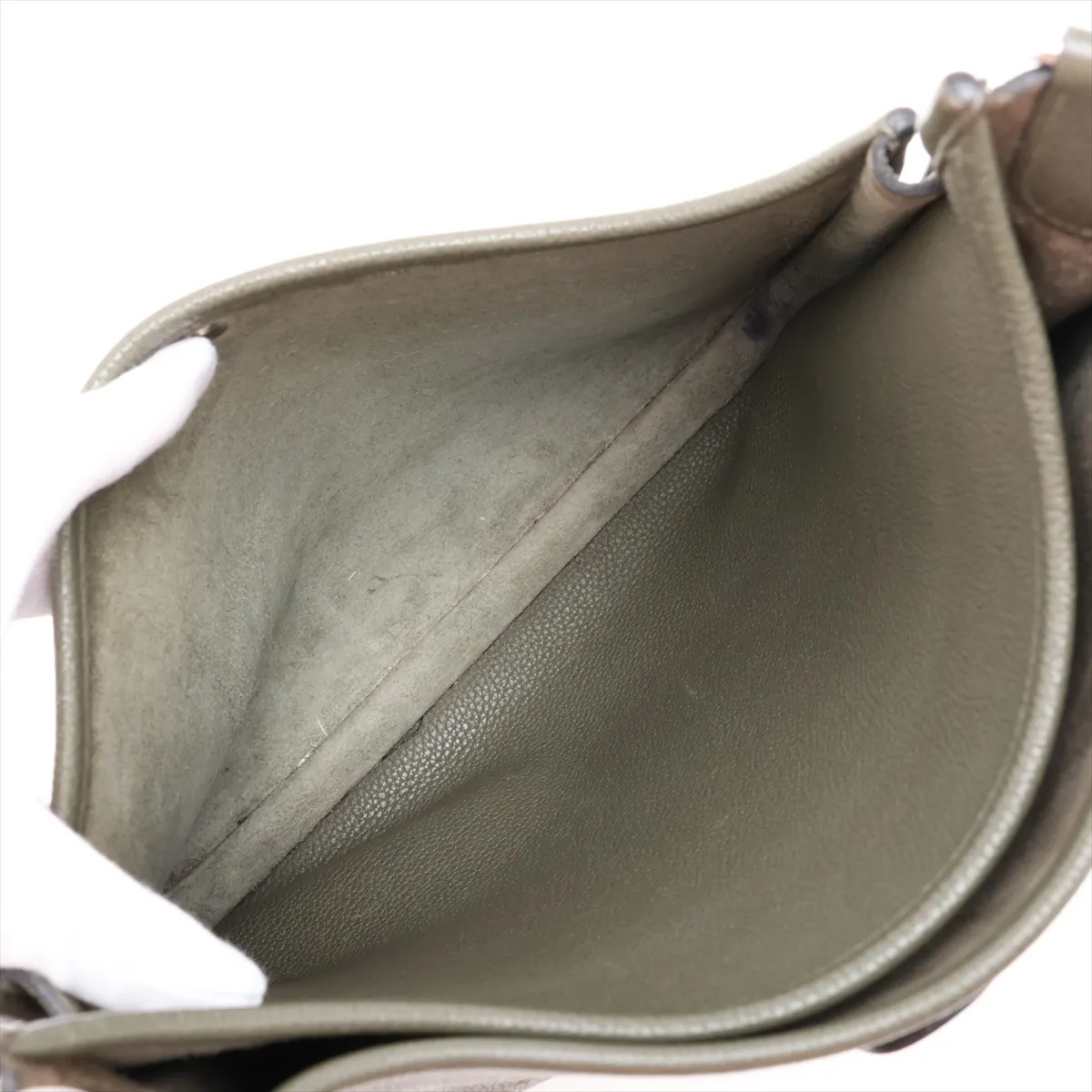 Evelyne 3 29 PM Taurillon Maurice Olive Green Silver Hardware C: 2018 — view 7