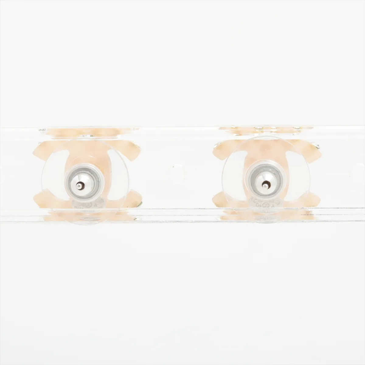 Coco Mark 04A Earrings (Pair) Resin x Rhinestone Pink — view 2