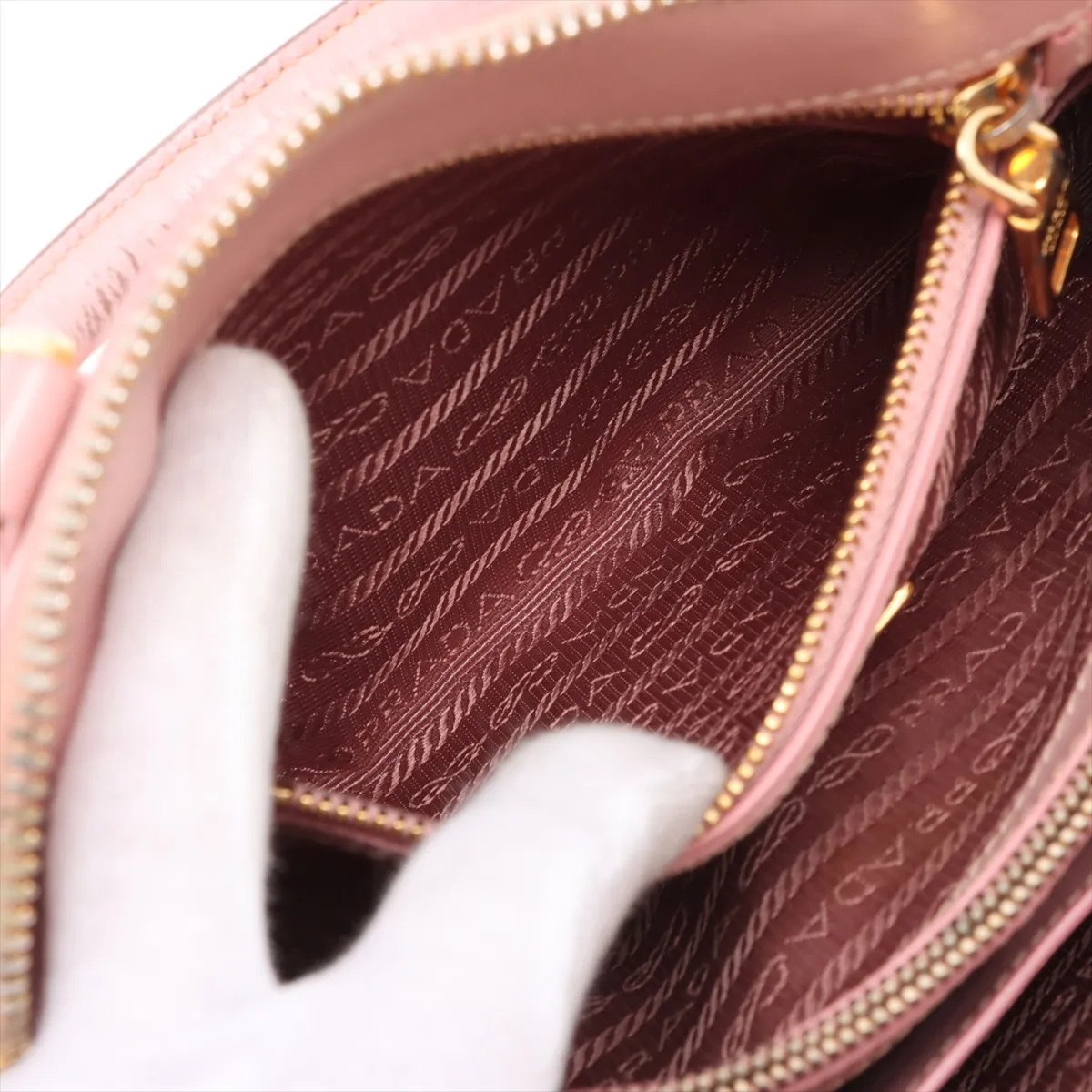 Saffiano Luxe Leather 2WAY Handbag Pink BL0838 — view 12