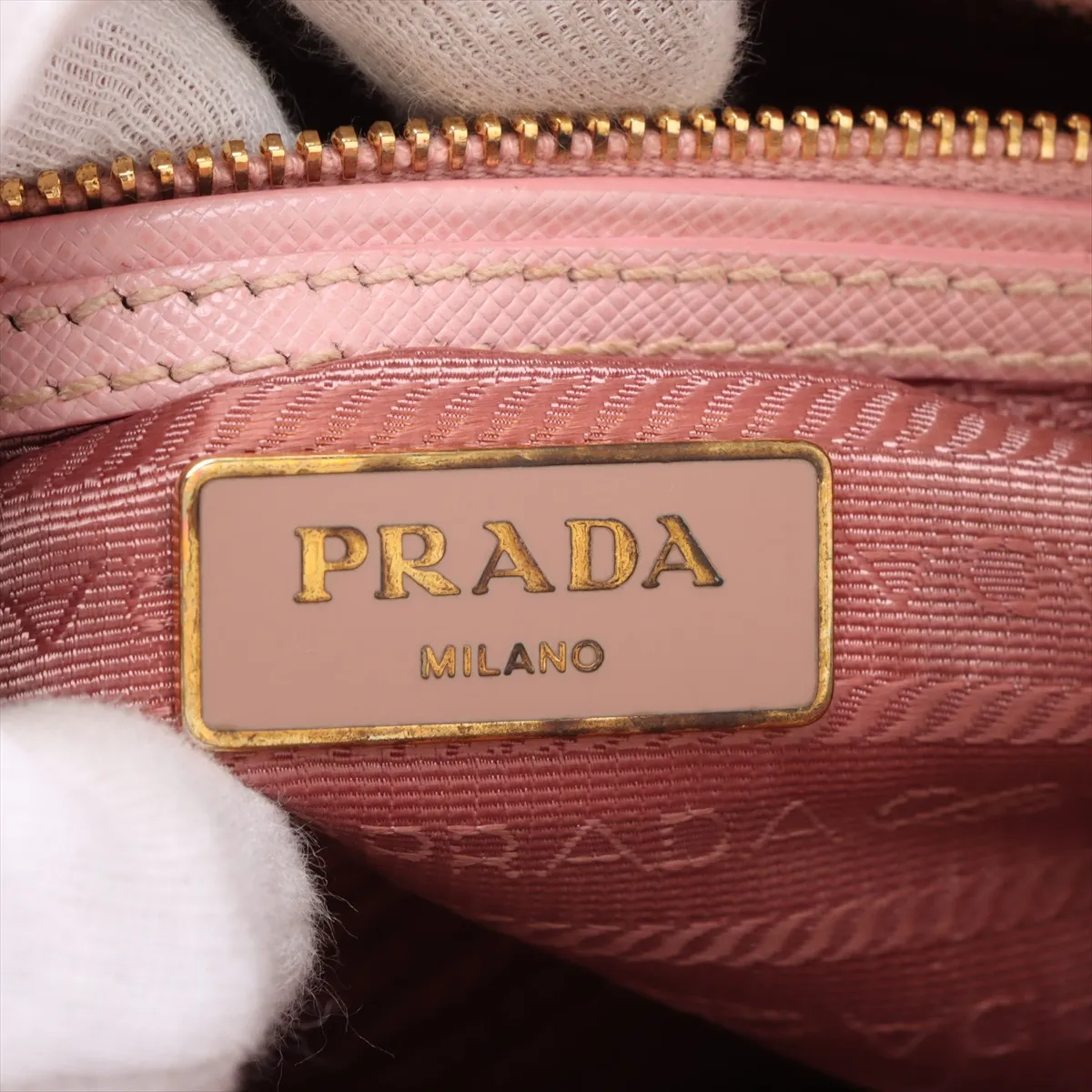 Saffiano Luxe Leather 2WAY Handbag Pink BL0838 — view 13