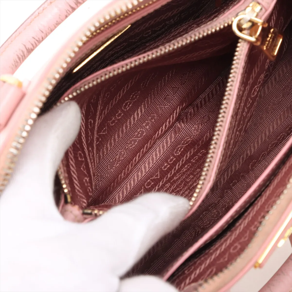 Saffiano Luxe Leather 2WAY Handbag Pink BL0838 — view 10