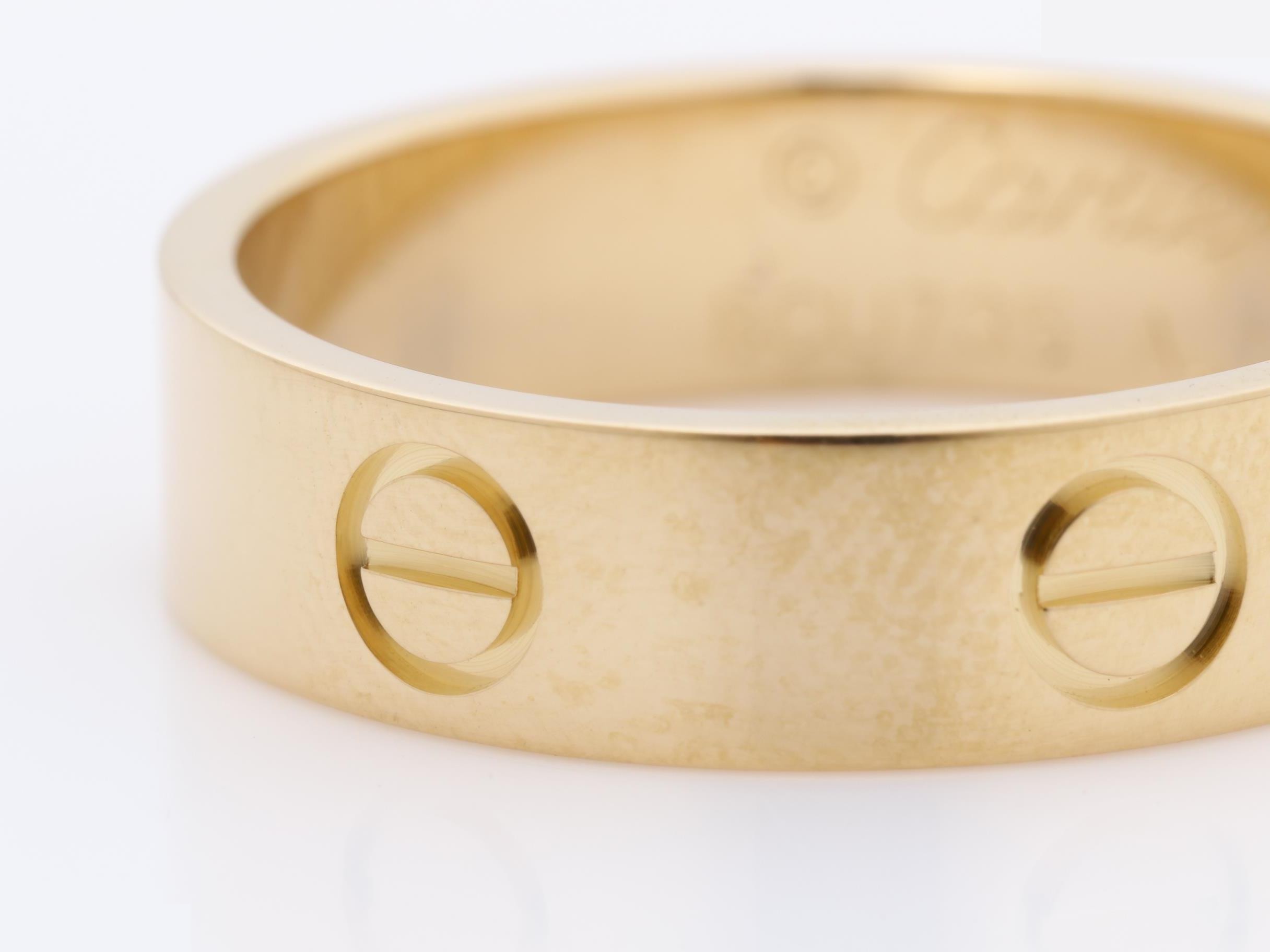 Au750PG Love Ring, size 59, 6.5g, approximately 5.5mm wide. — view 3