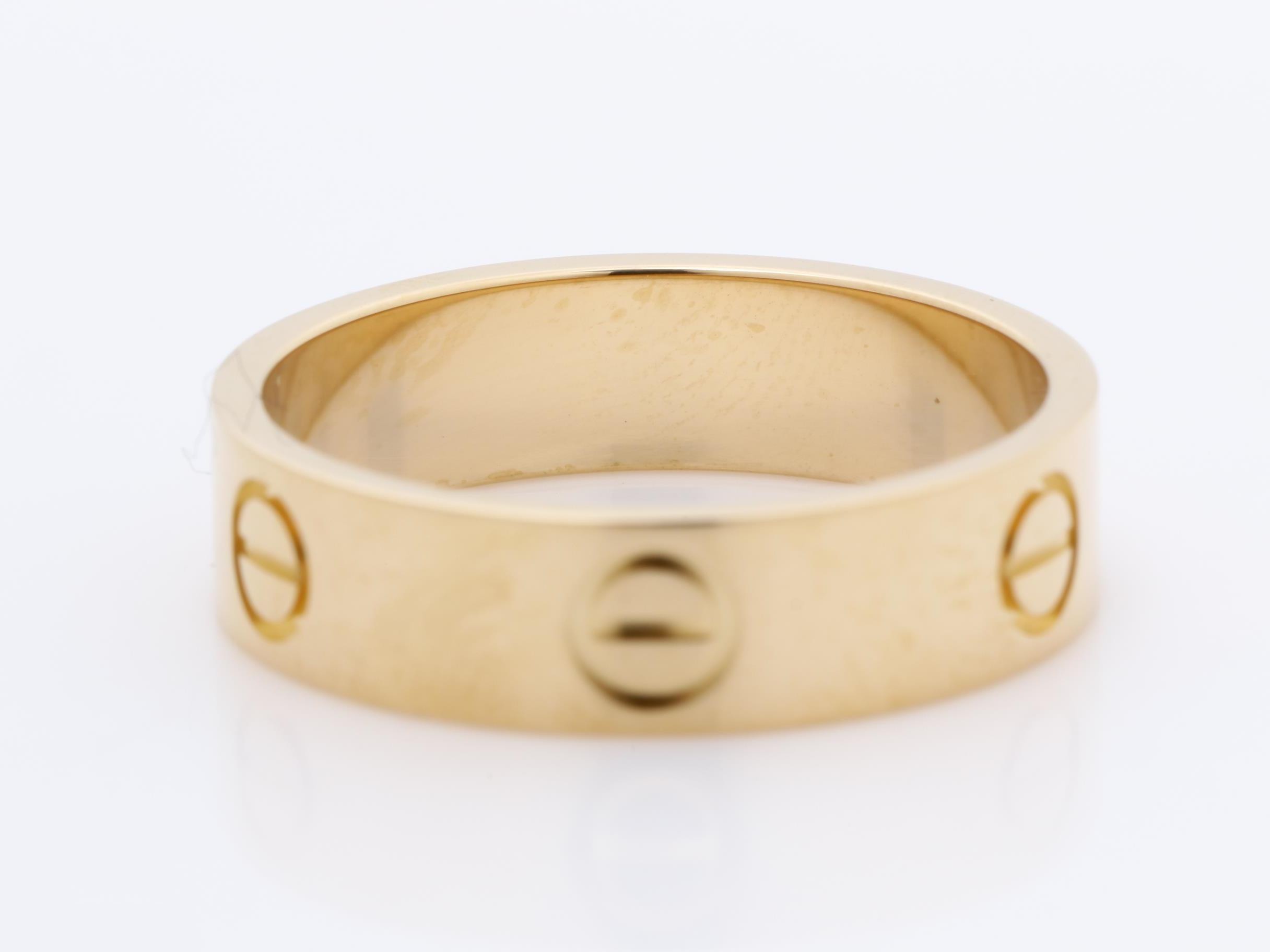 Au750PG Love Ring, size 59, 6.5g, approximately 5.5mm wide. — view 4
