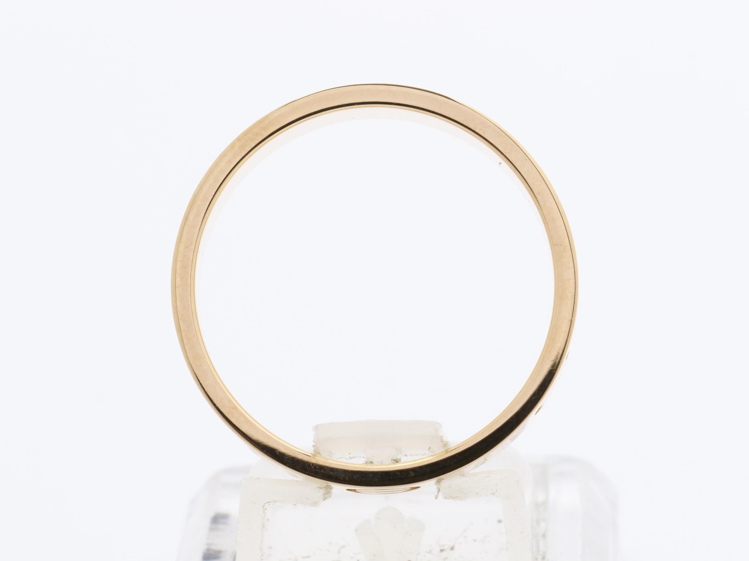 Au750PG Love Ring, size 59, 6.5g, approximately 5.5mm wide. — view 5