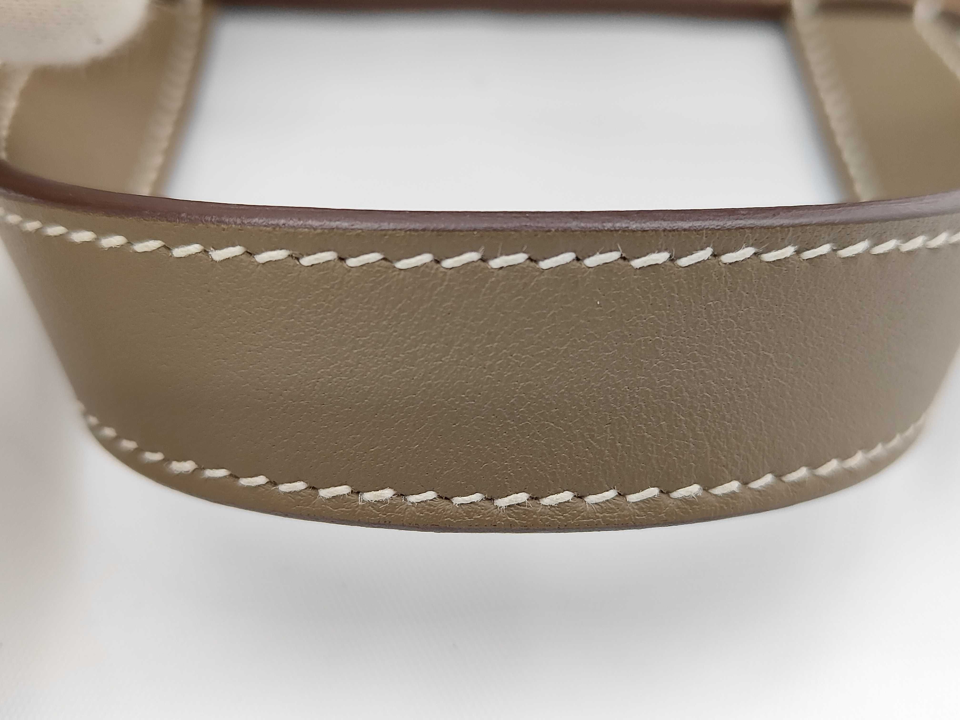 In the Loop 18 Handbag, Taurillon Clemence x Veau Swift, Etoupe, Silver Hardware, W: 2024 Model — view 4