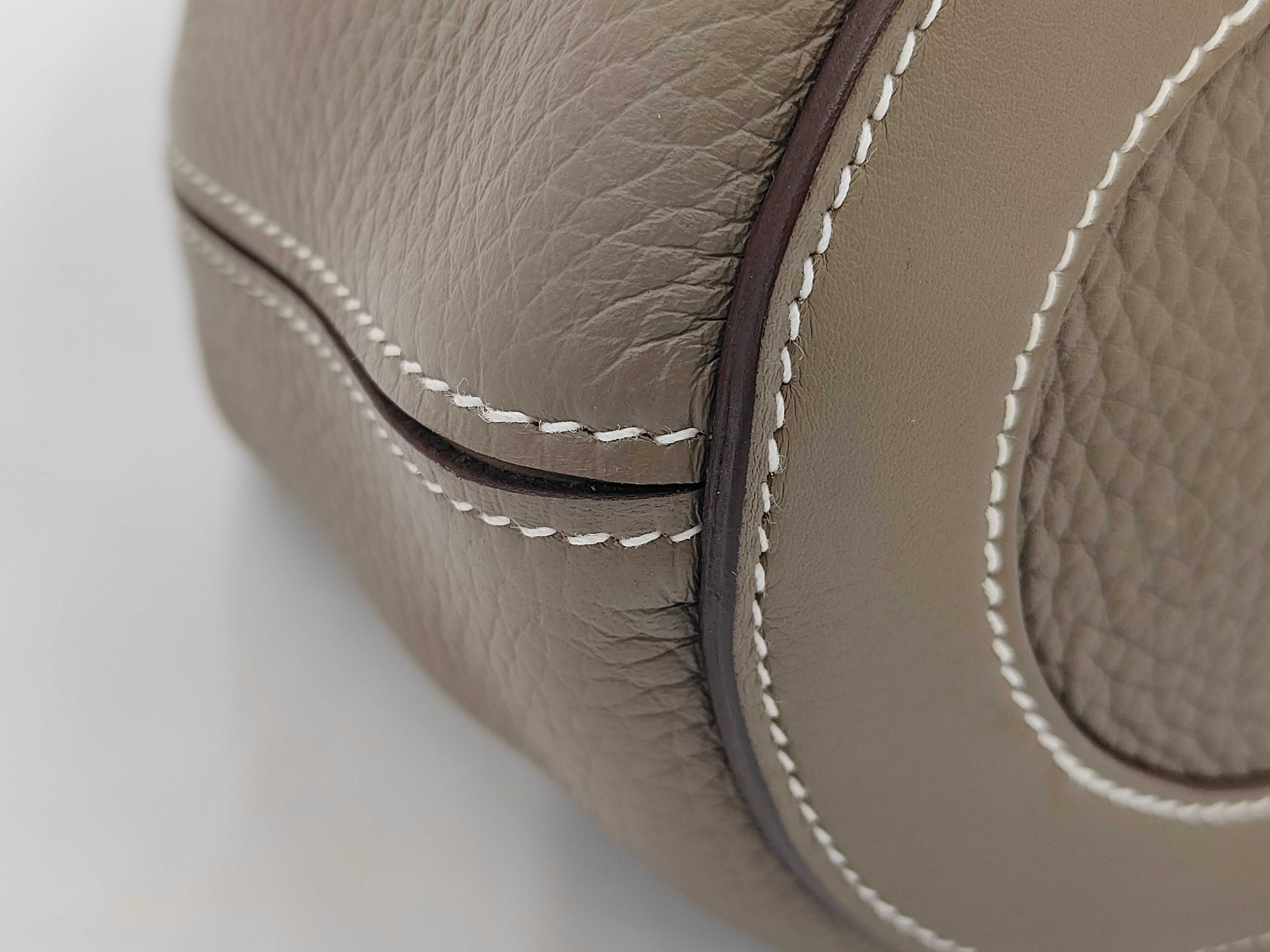 In the Loop 18 Handbag, Taurillon Clemence x Veau Swift, Etoupe, Silver Hardware, W: 2024 Model — view 6