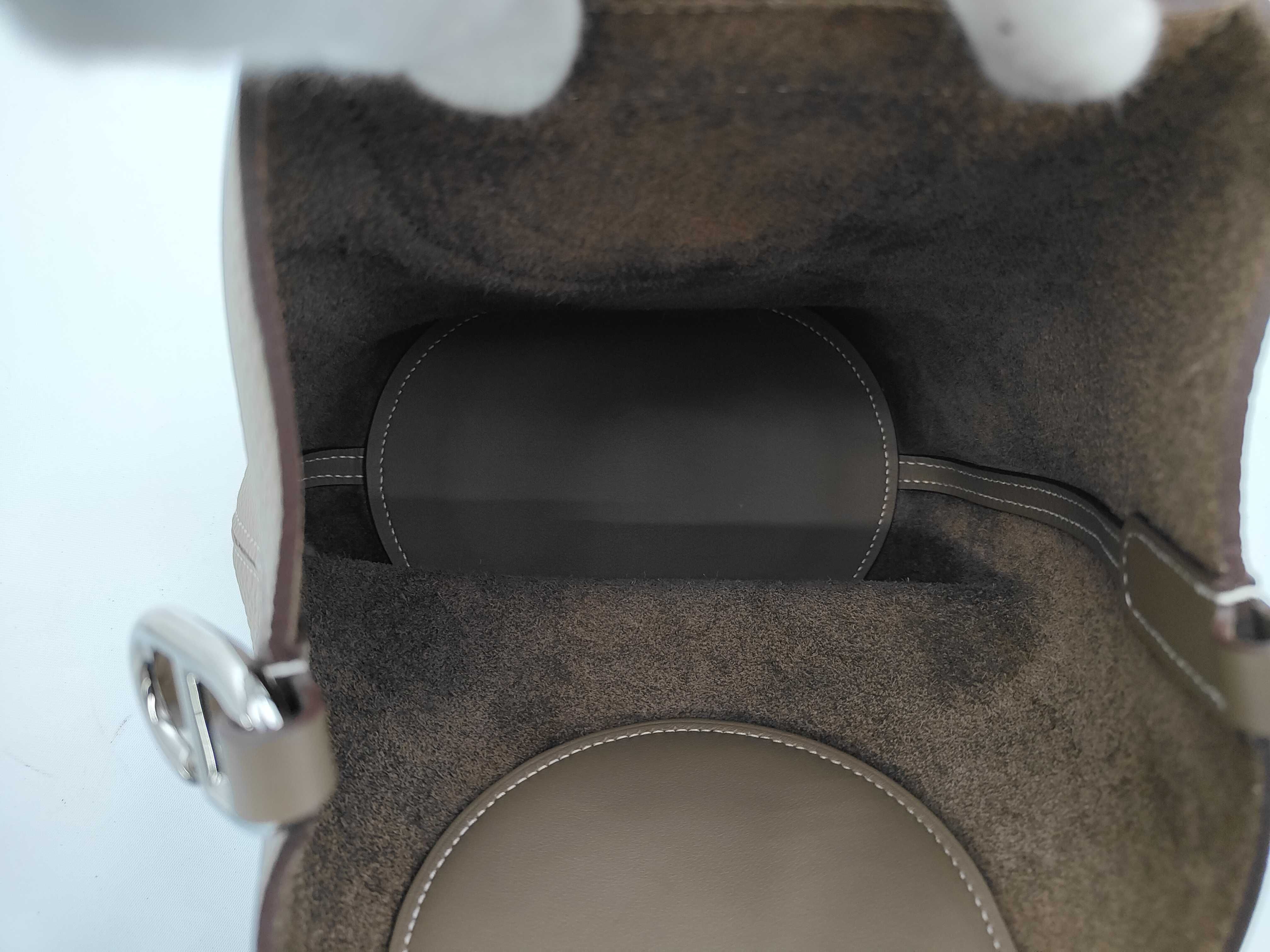 In the Loop 18 Handbag, Taurillon Clemence x Veau Swift, Etoupe, Silver Hardware, W: 2024 Model — view 8