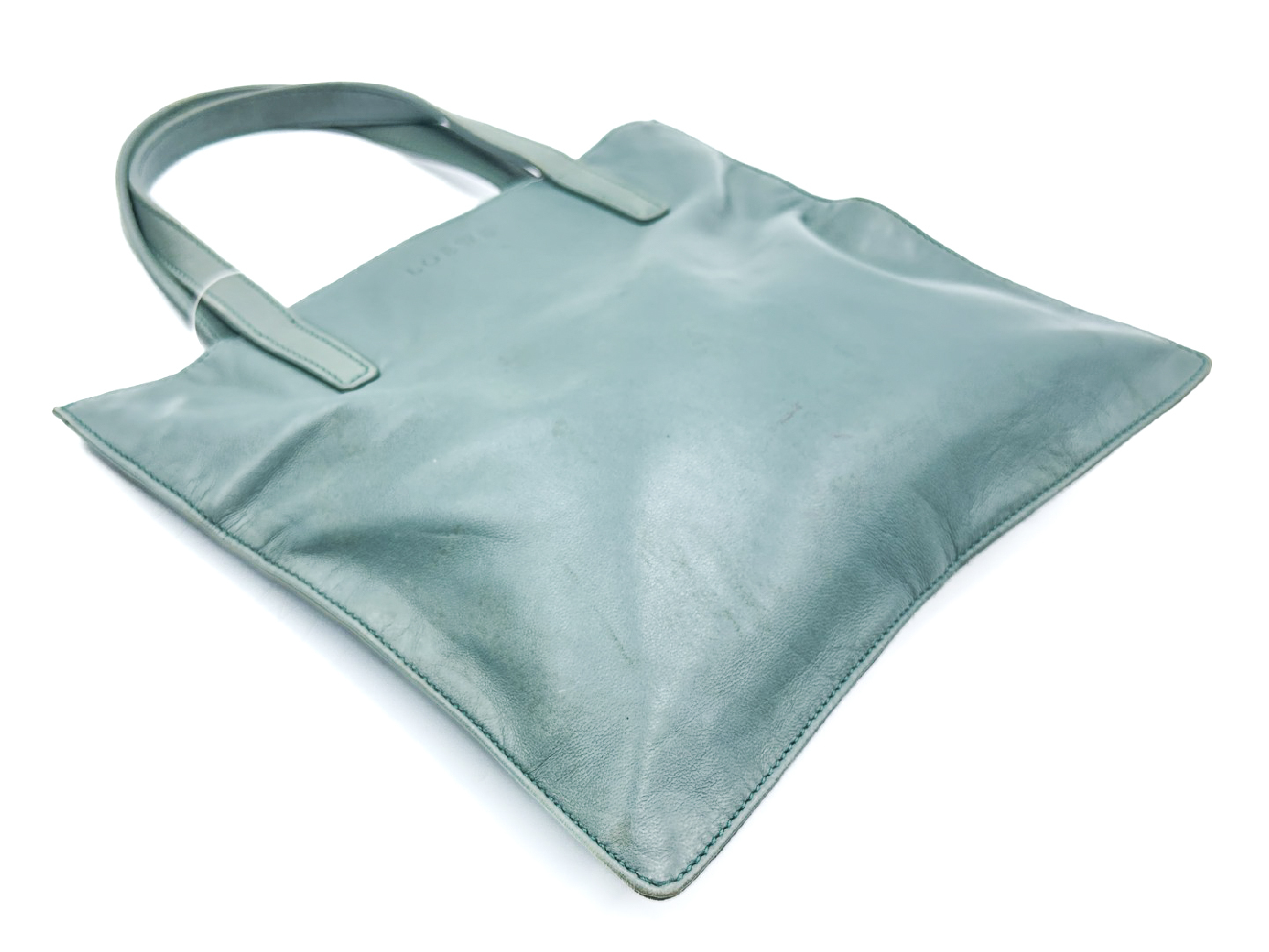 Nappa Leather Anagram Gold Hardware Green Handbag — view 7