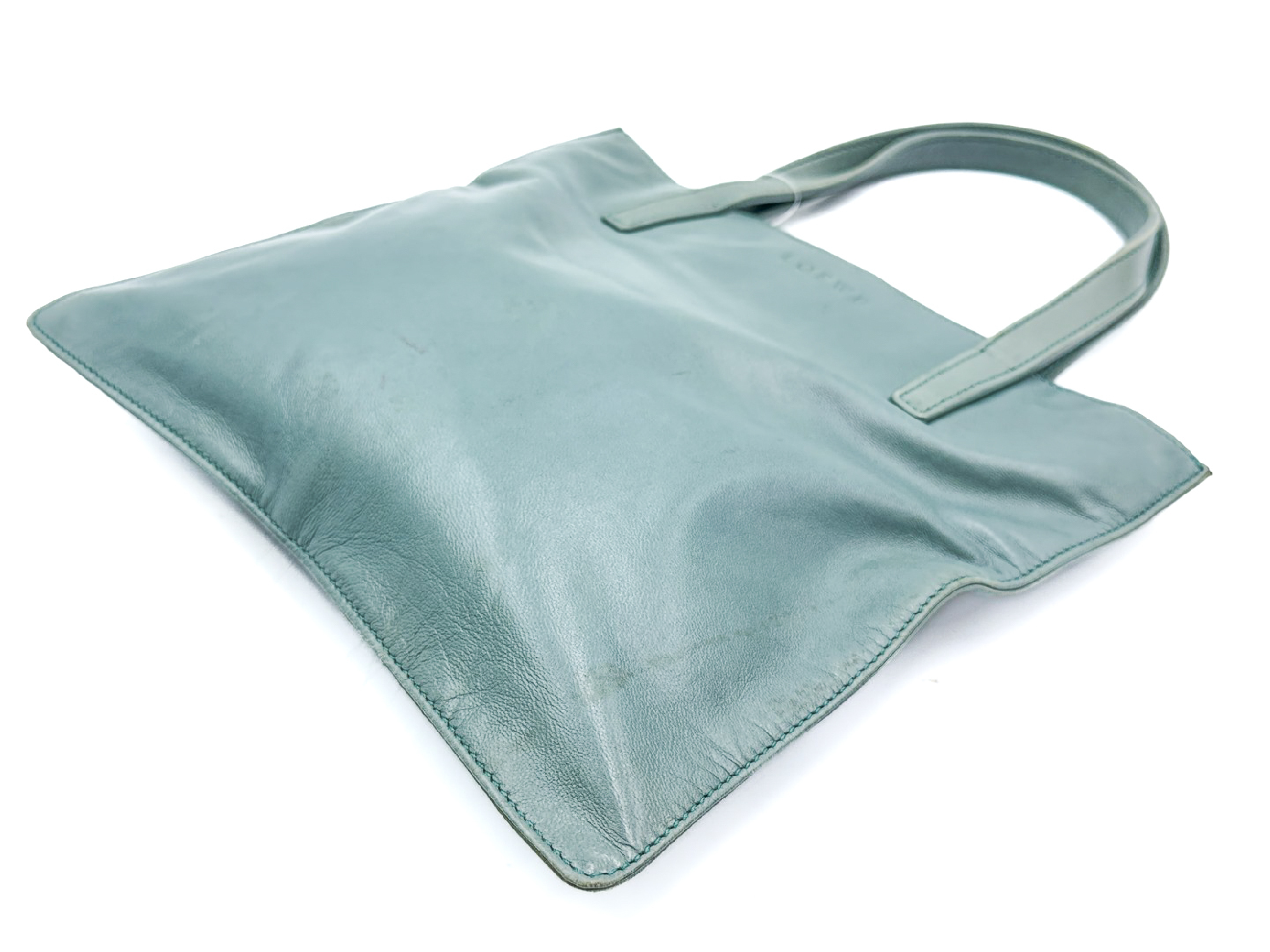 Nappa Leather Anagram Gold Hardware Green Handbag — view 8