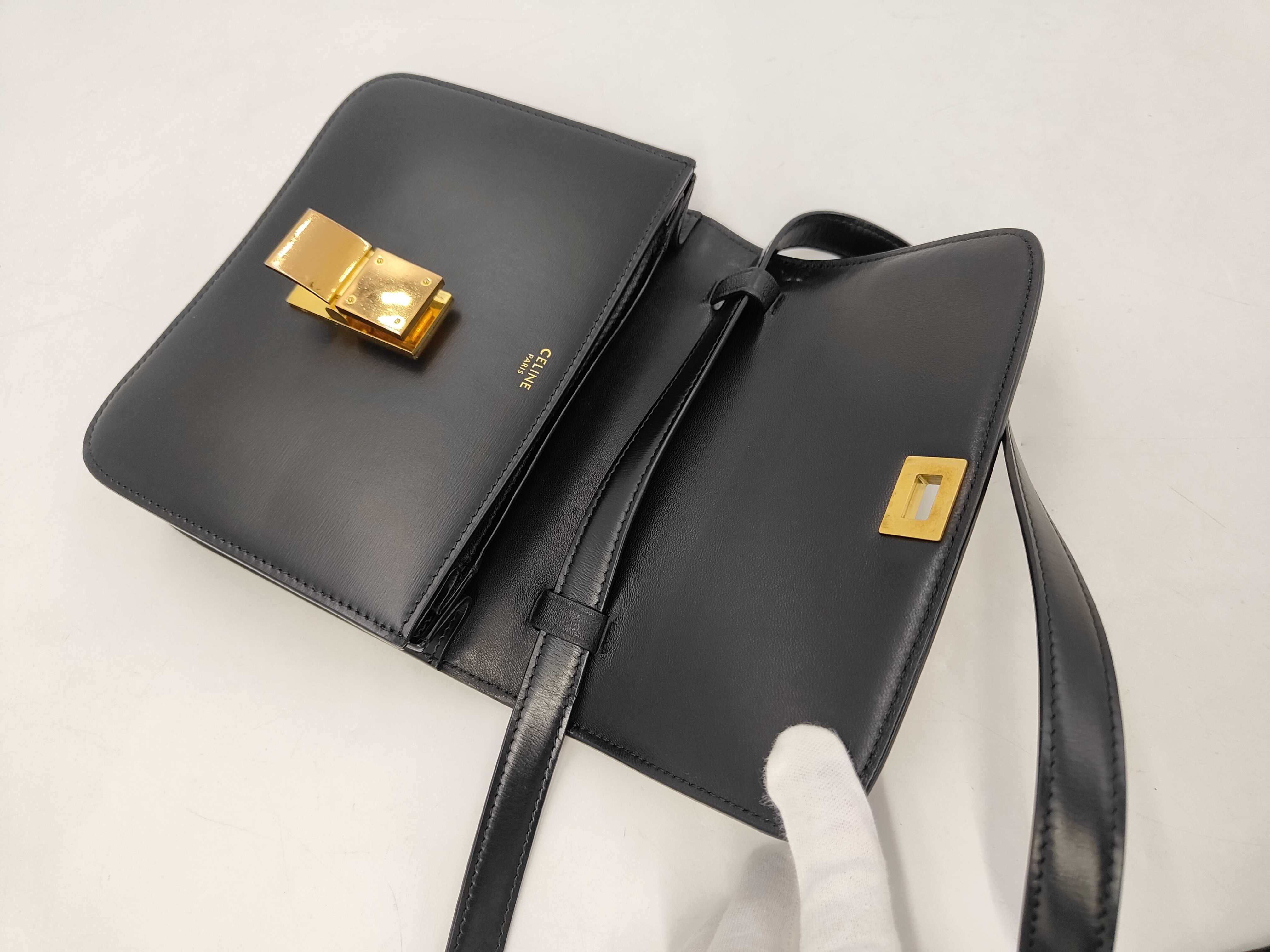 Classic Box Black Shoulder Bag — view 8
