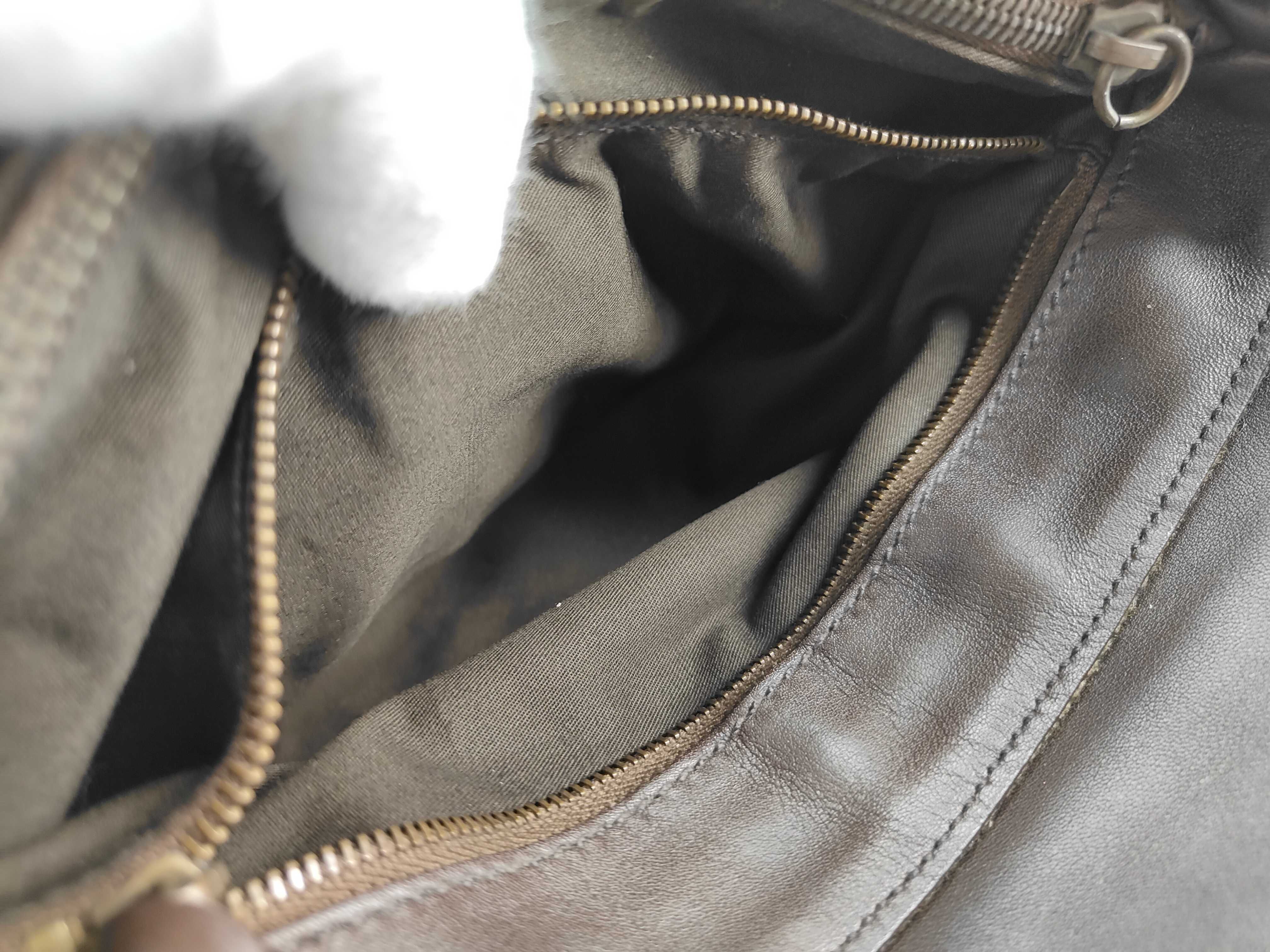 Old Archive Handbag, Wool, Brown Houndstooth Pattern — view 13