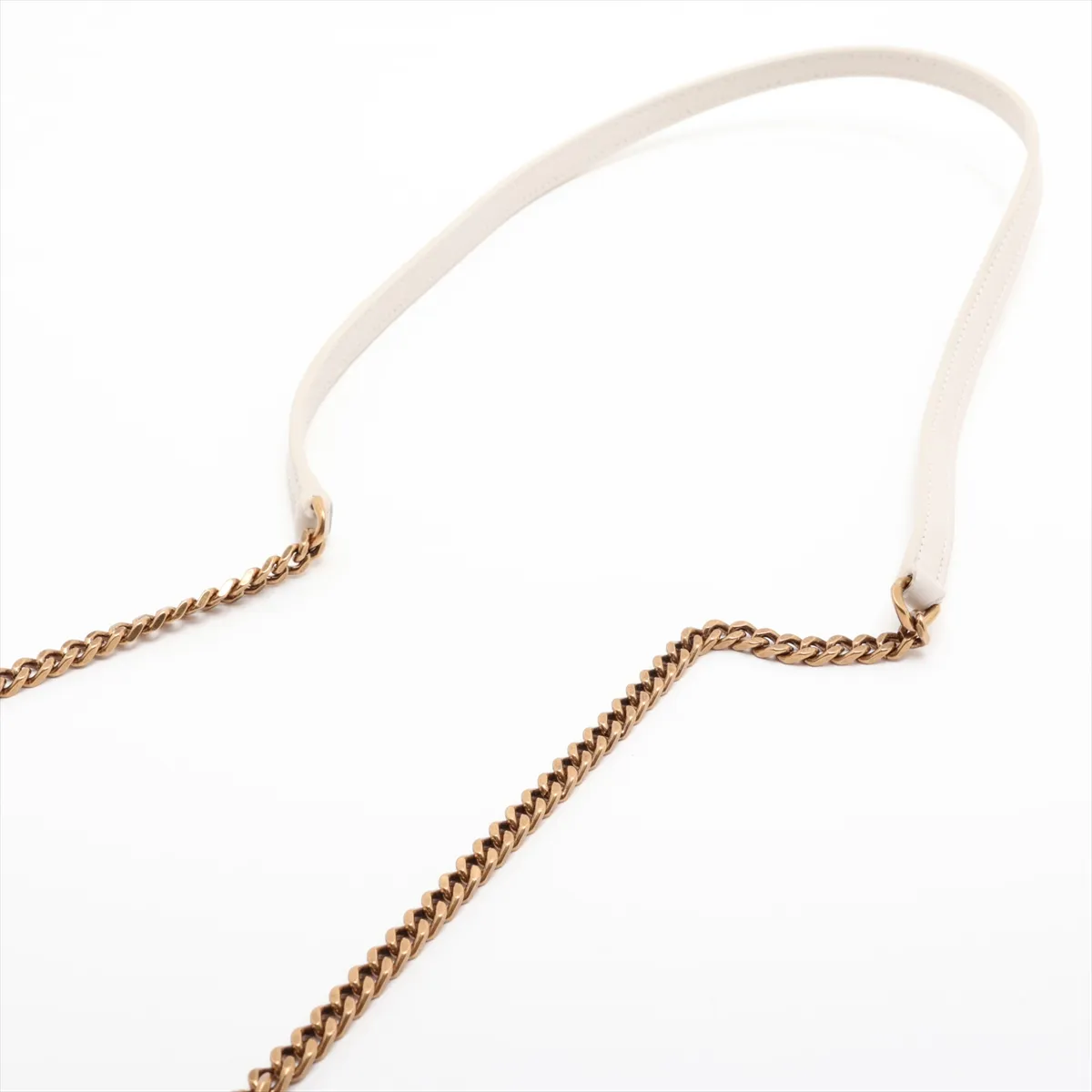 Mini Nolita Leather Chain Shoulder Bag, White, 672738 — view 5