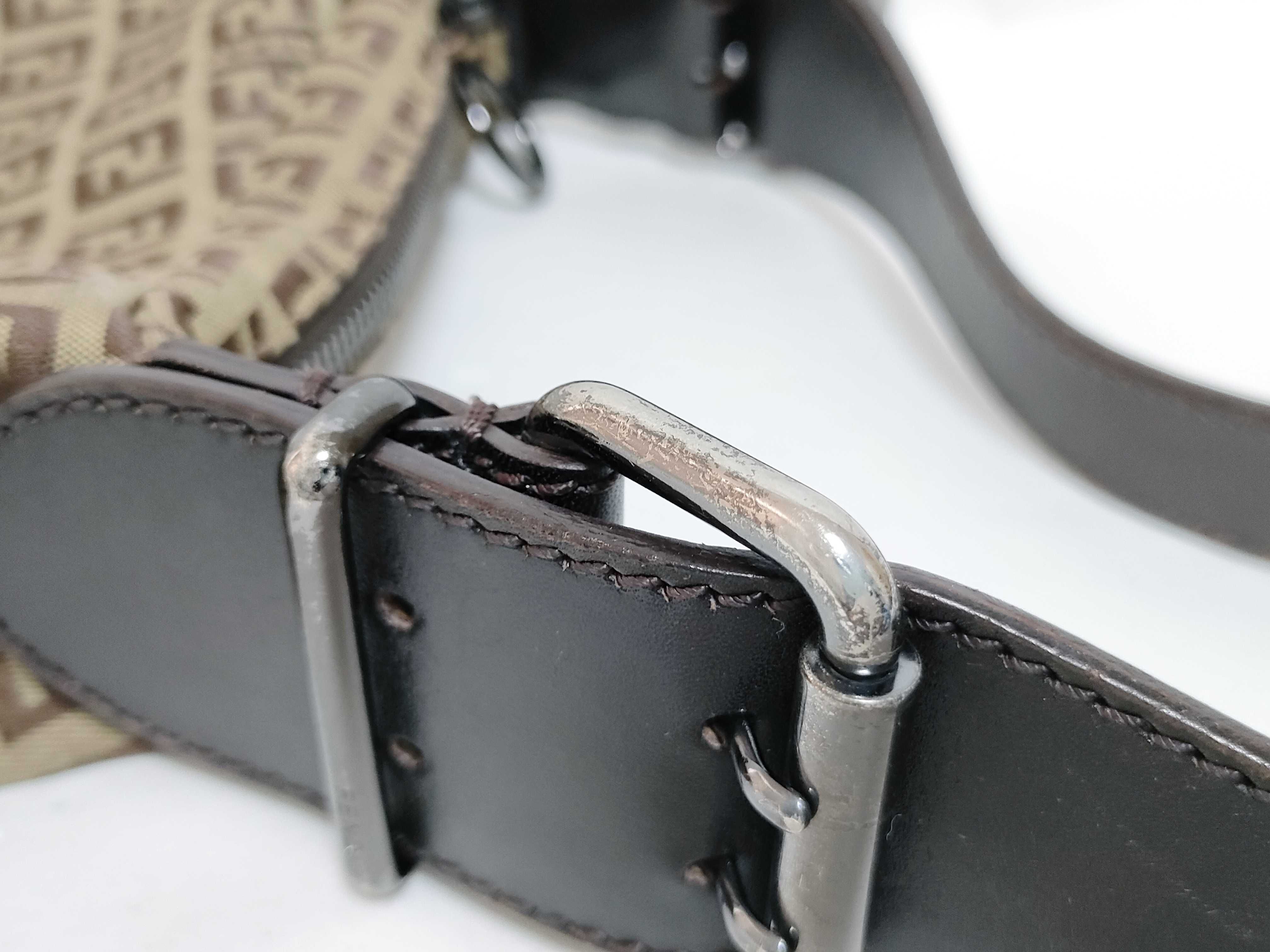 Zucca pattern one-shoulder bag, canvas and leather shoulder bag. — view 14