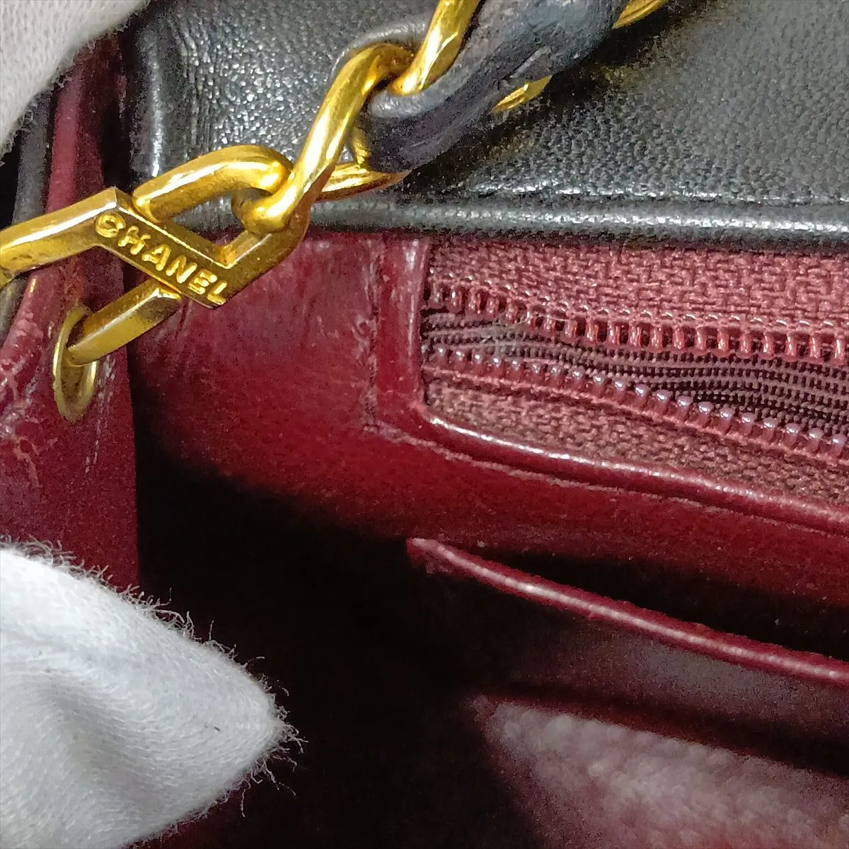 Matelassé Lambskin Single Flap Single Chain Bag, Diana Flap, Black with Gold Hardware, Item Number 2823999, Series 2 — view 14