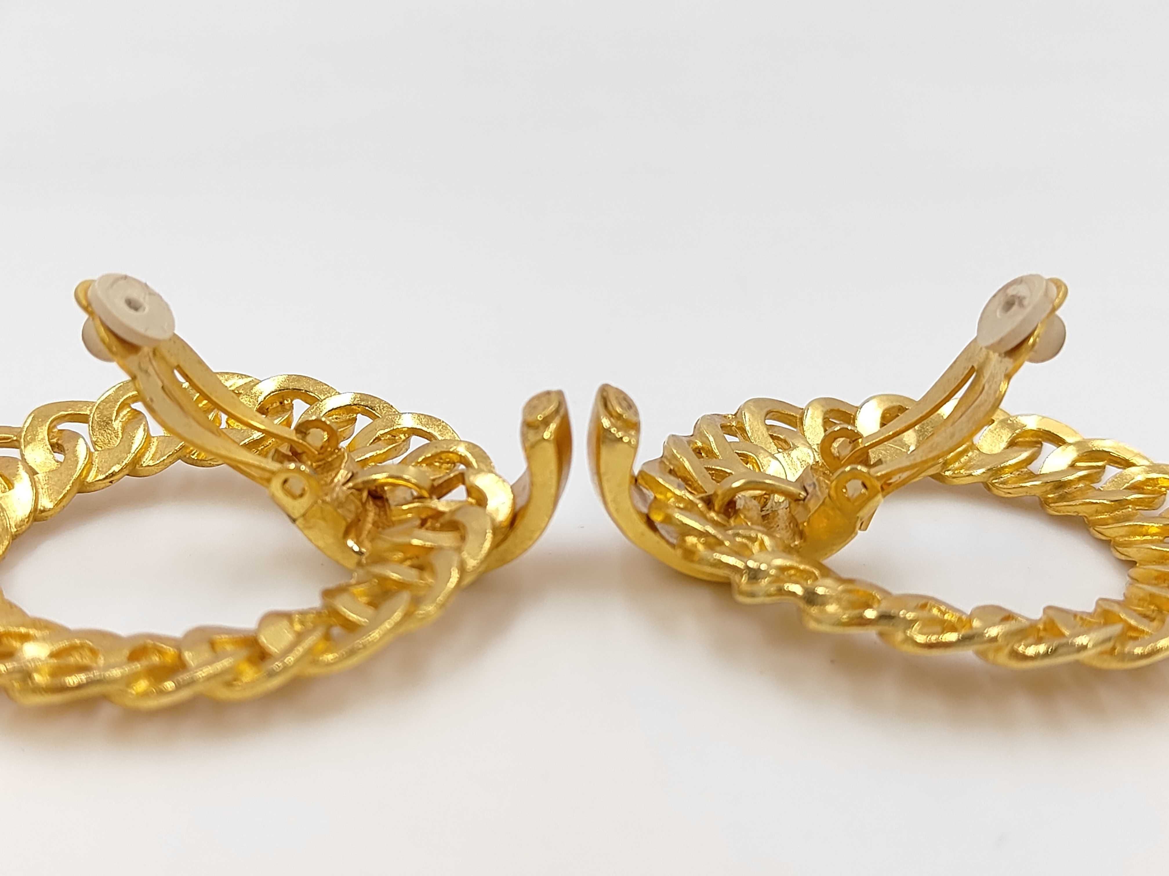 hoop earrings with Coco Mark and box. — view 4