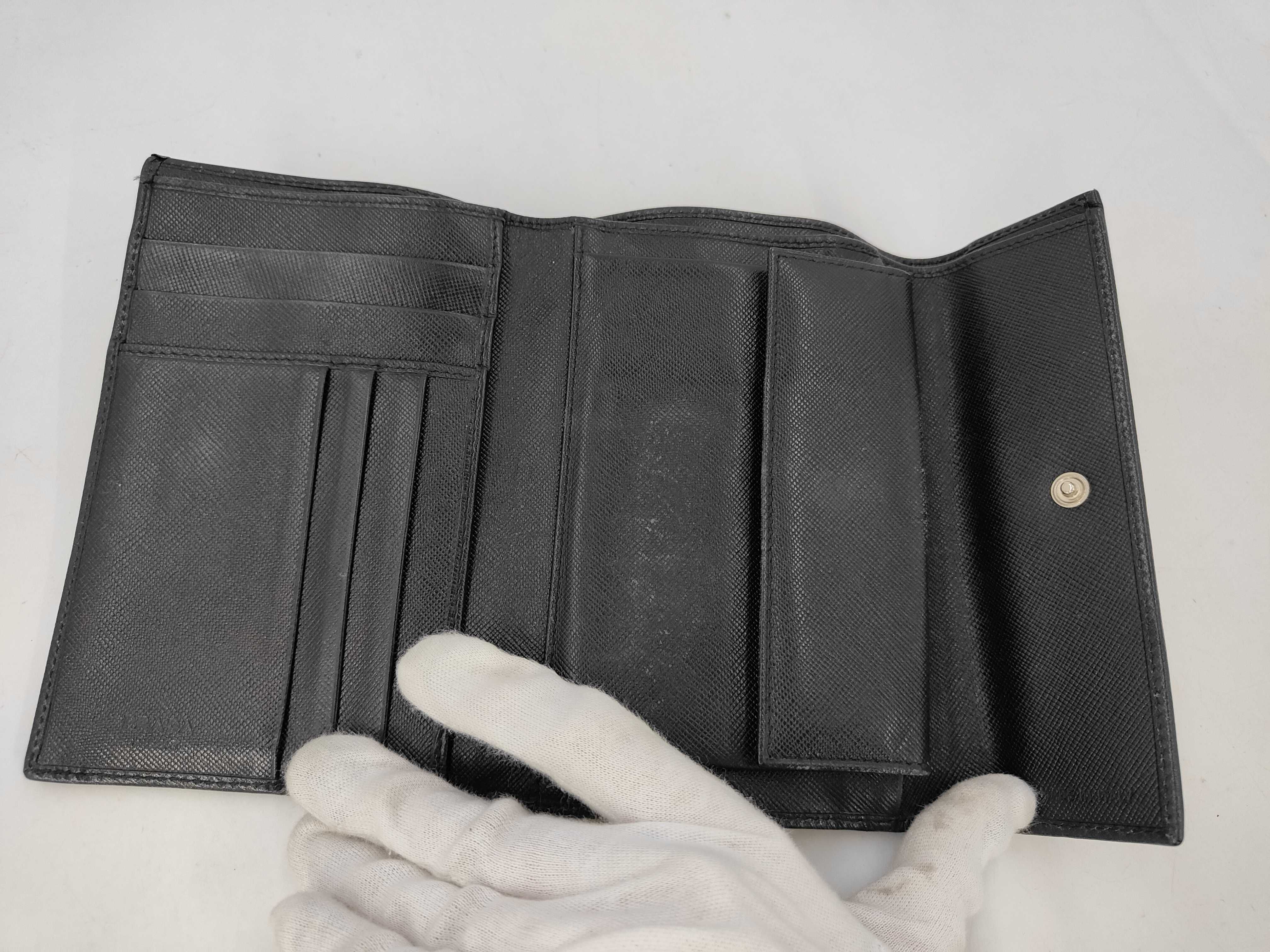 bi-fold wallet, Saffiano leather, black. — view 5