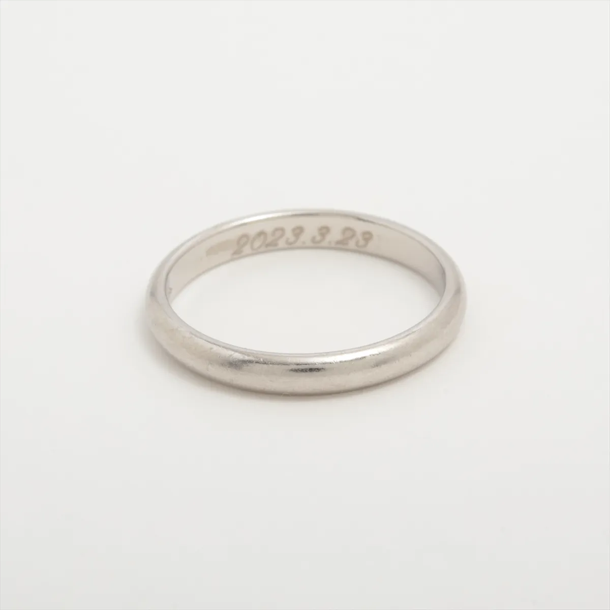 Wedding Ring, Pt950, 2.8g, Size 49, Initials, XHQ909 — view 2